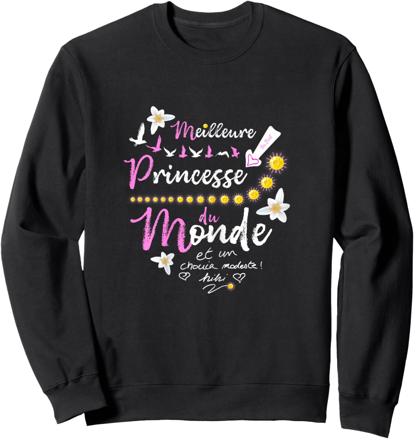 Gift Princess Birthday Girl Sweatshirt - Sweatshirt | Black