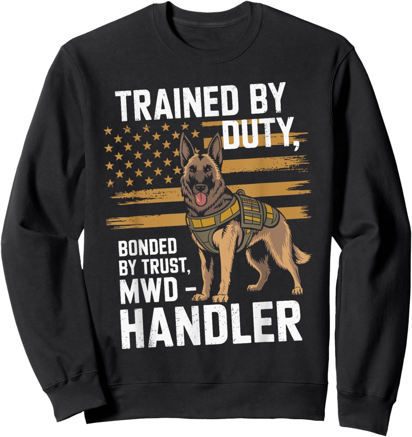 Military Working Dog Handler K9 Veteran Men Sweatshirt - Sweatshirt | Black