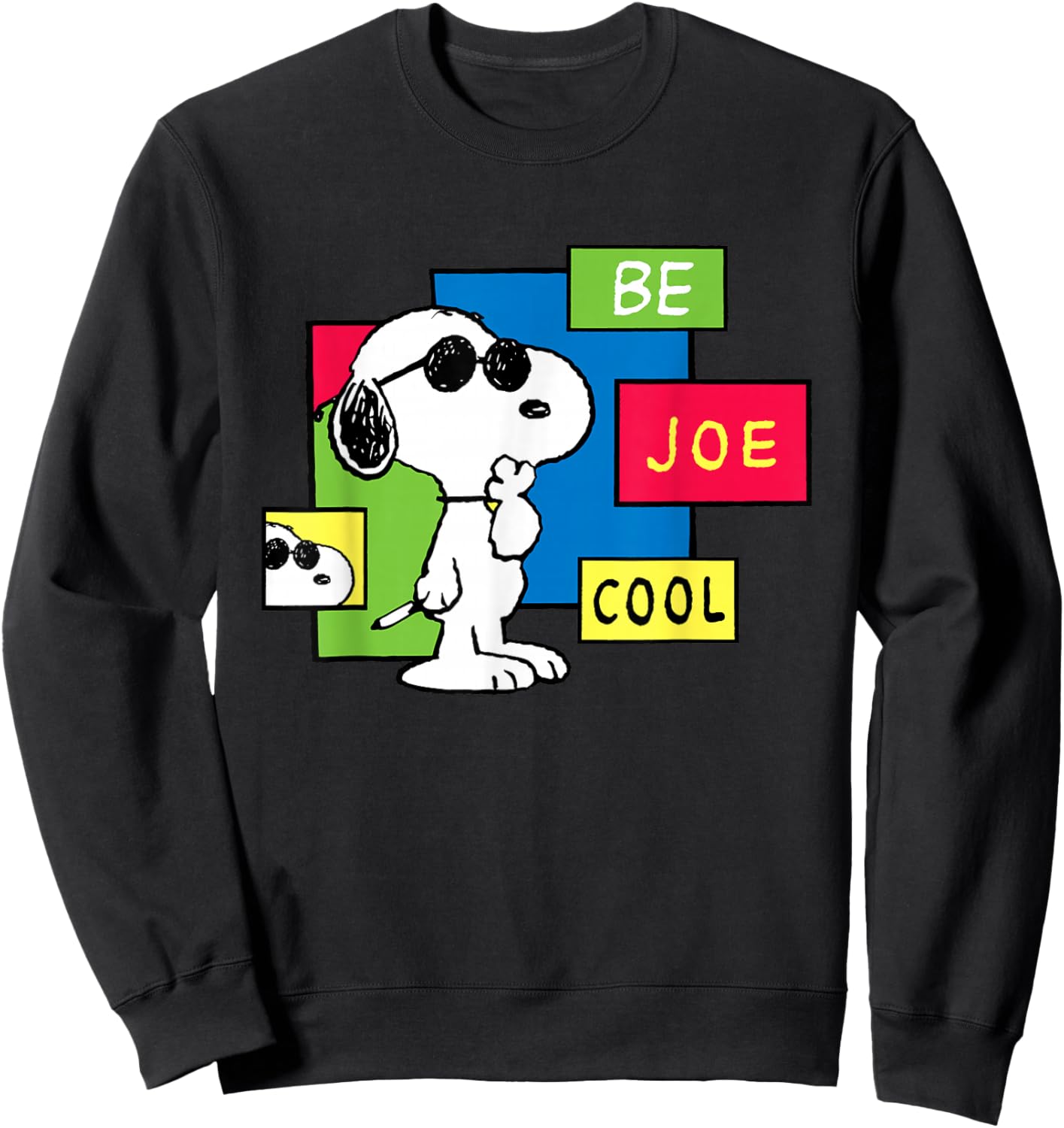 Peanuts Be Joe Cool Snoopy Sweatshirt - Sweatshirt | Black