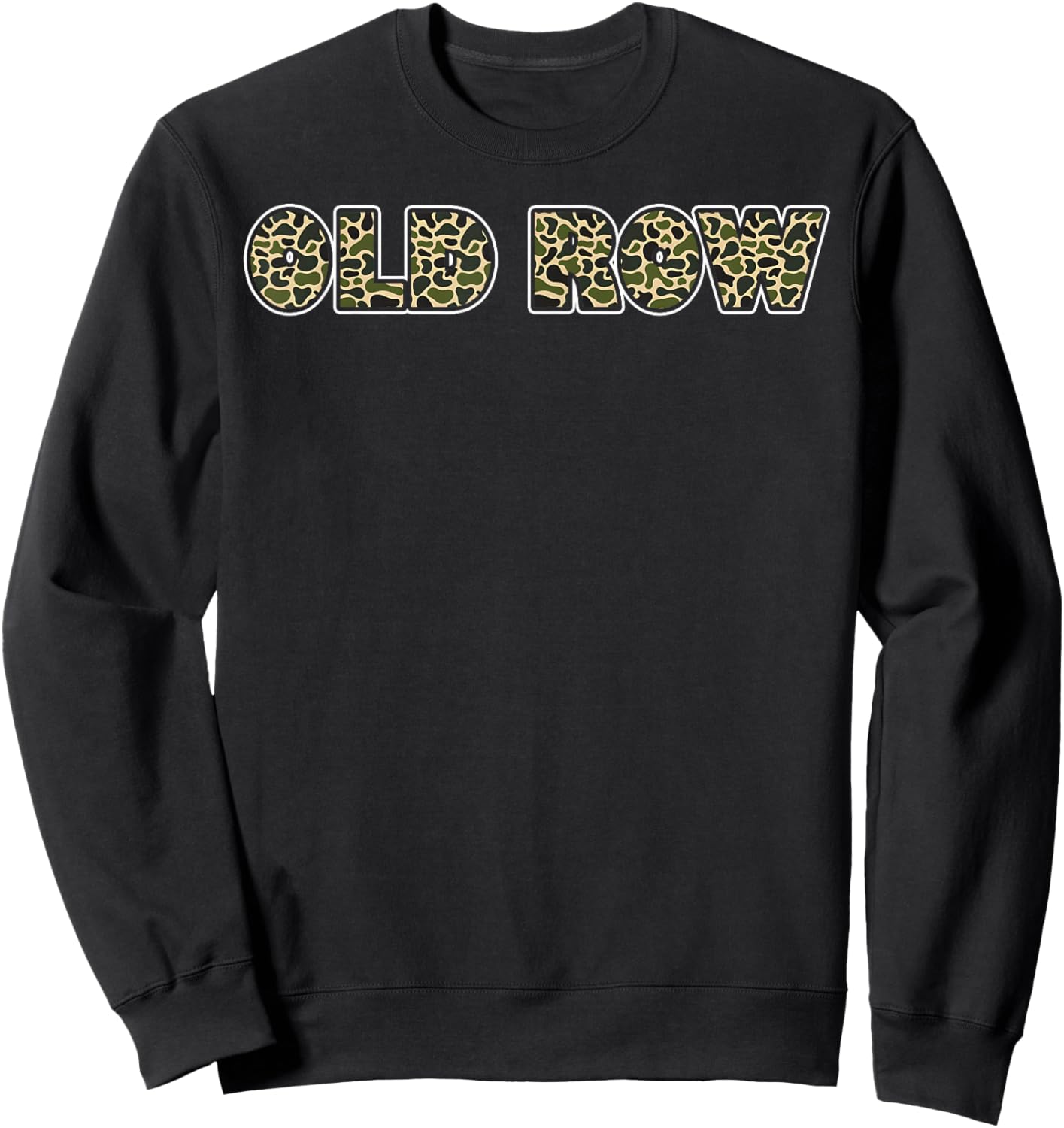 Retro Old Camo Row Vintage Old Row Camo Camouflage Men Women Sweatshirt - Sweatshirt | Black