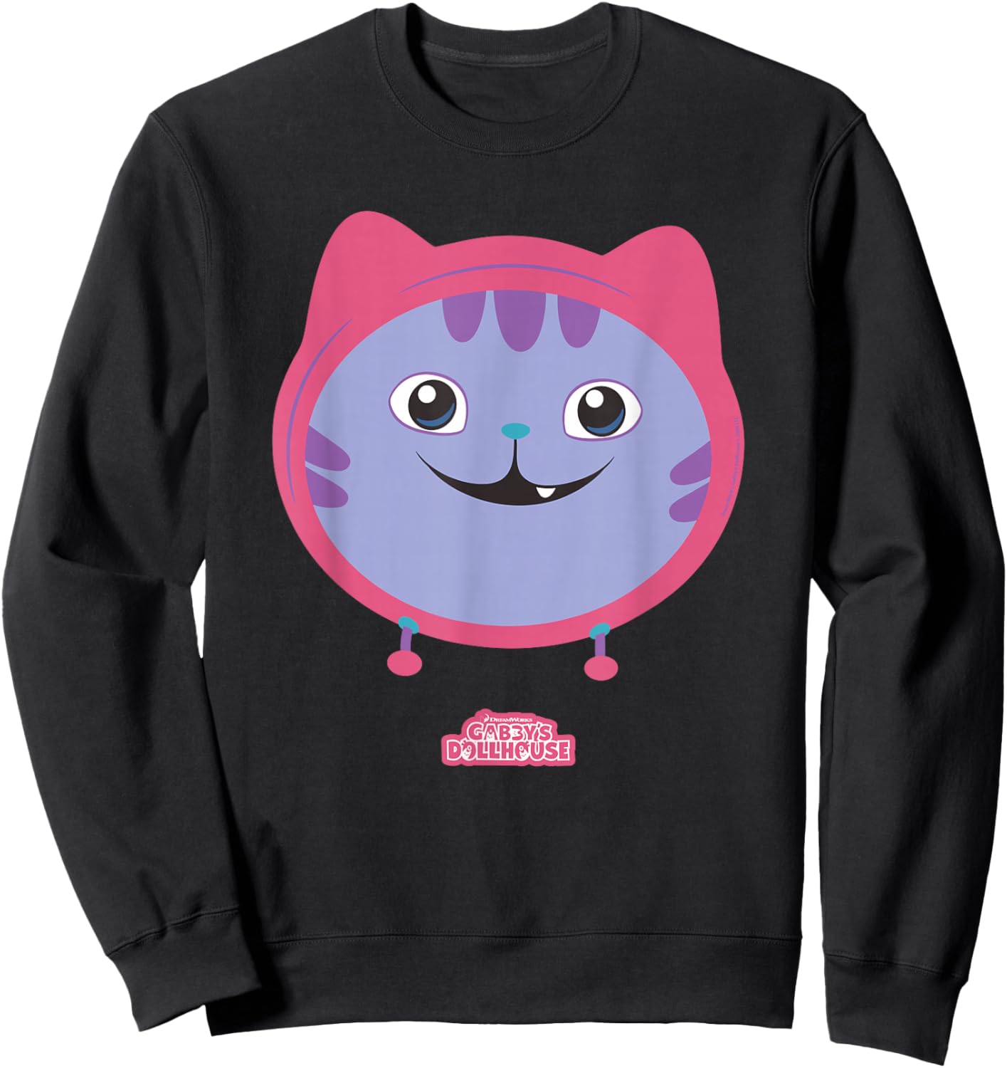 Gabby’s Dollhouse DJ Catnip Smile Sweatshirt - Sweatshirt | Black