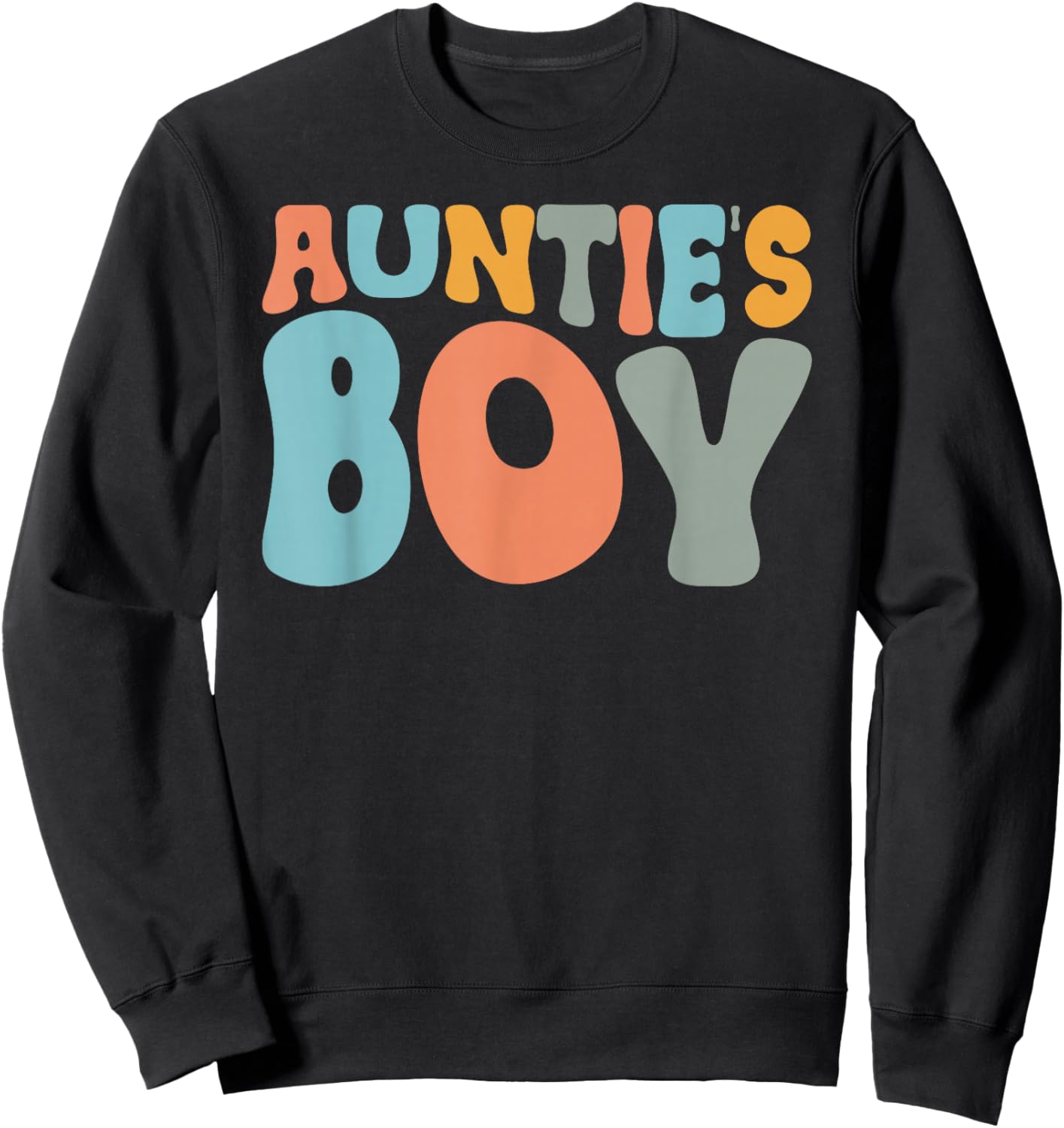 Groovy Auntie's Boy from Aunt to Nephew Sweatshirt - Sweatshirt | Black