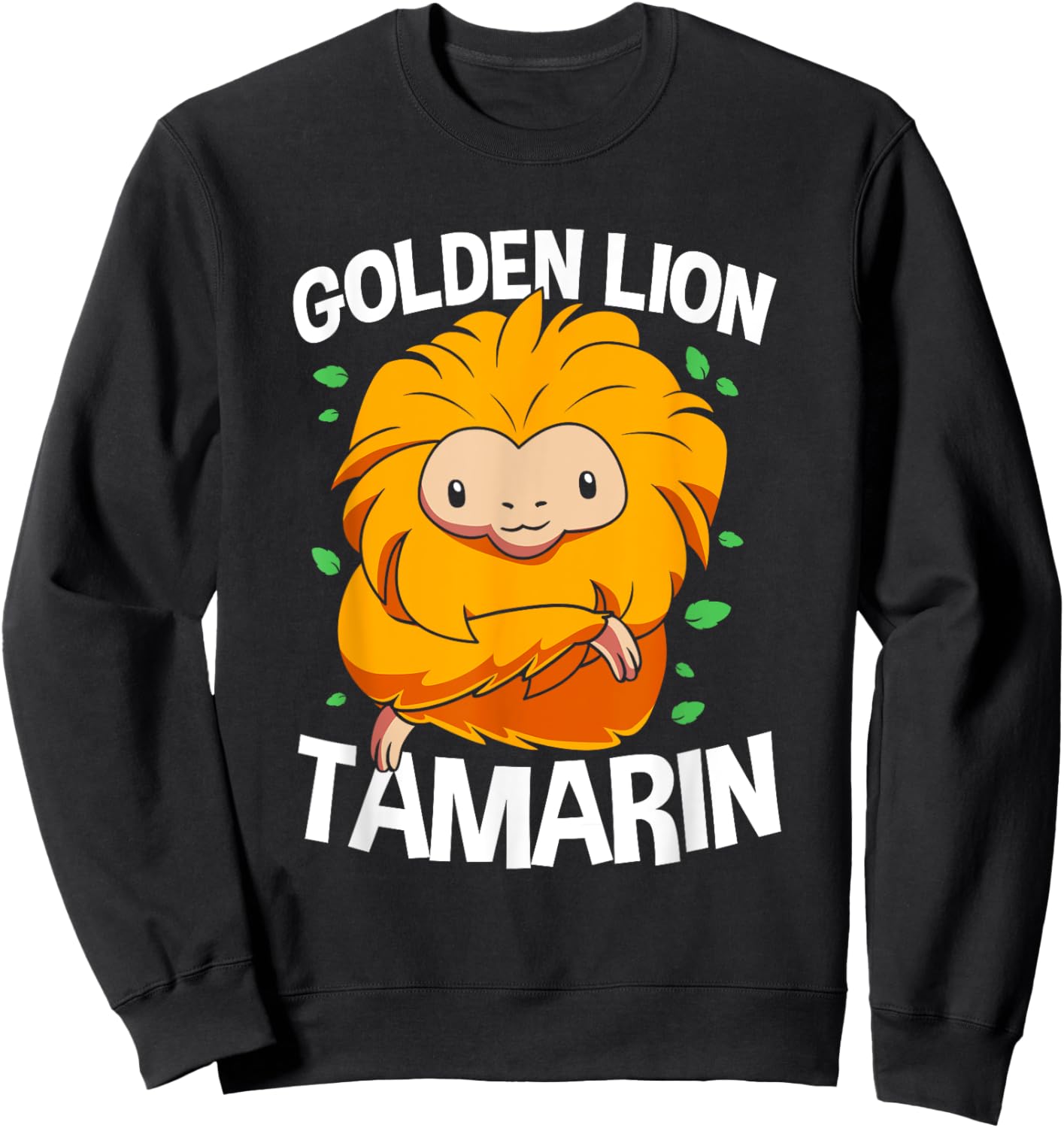 Cute Monkey Lovers Golden Lion Tamarin Sweatshirt - Sweatshirt | Black