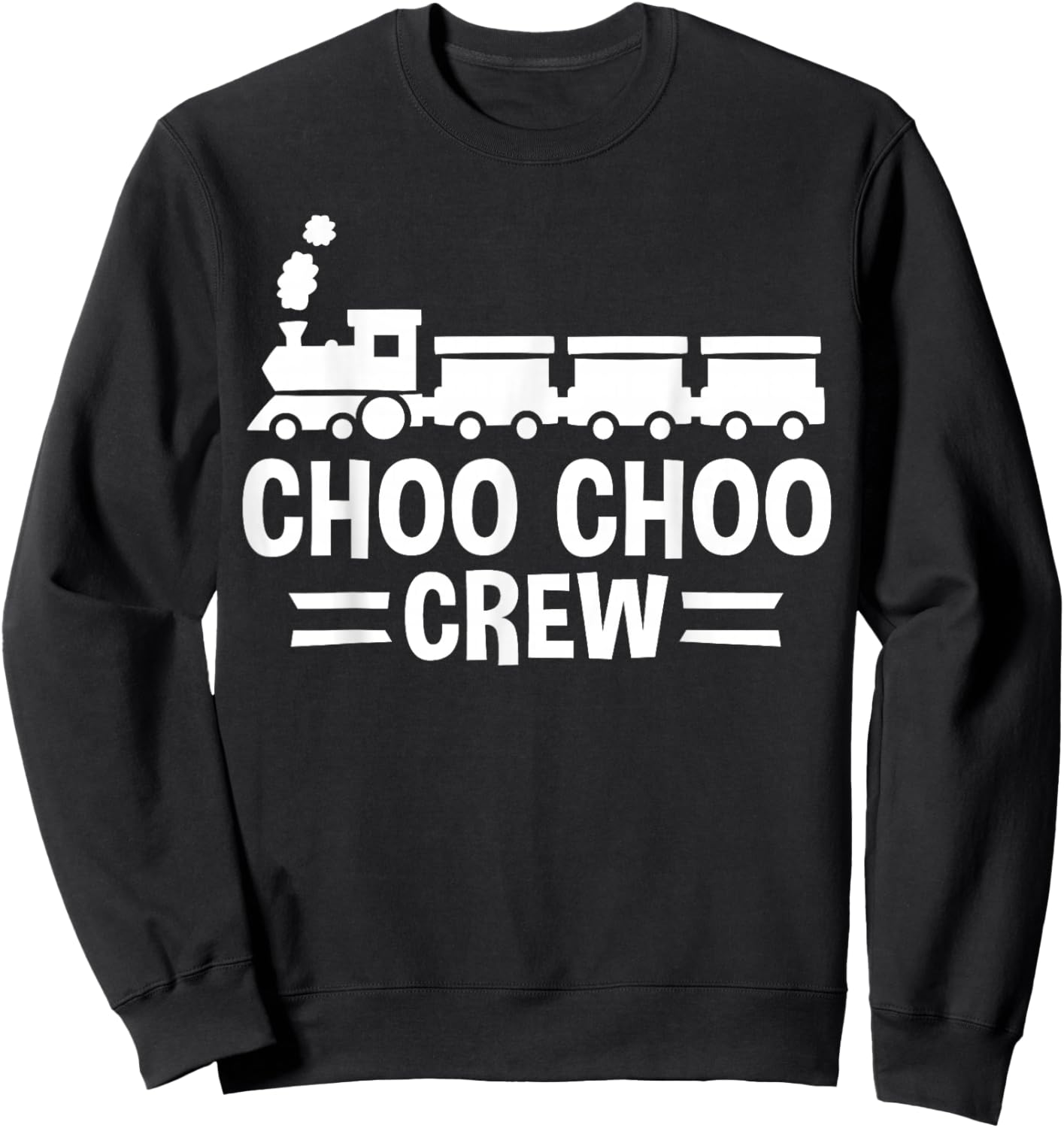 Choo Choo Crew Railway Train Birthday Sweatshirt - Sweatshirt | Black