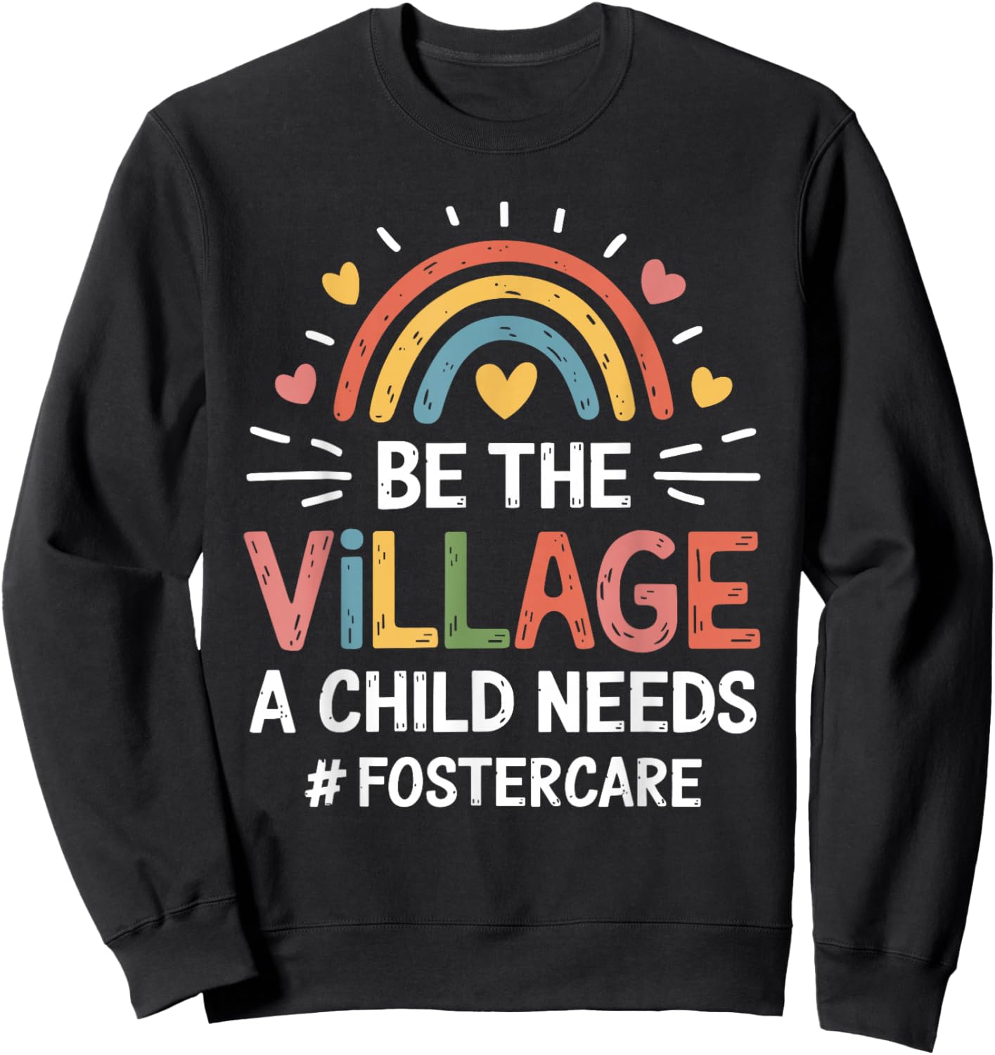 Foster Mom And Foster Dad Adoption Foster Care Parents Sweatshirt - Sweatshirt | Black