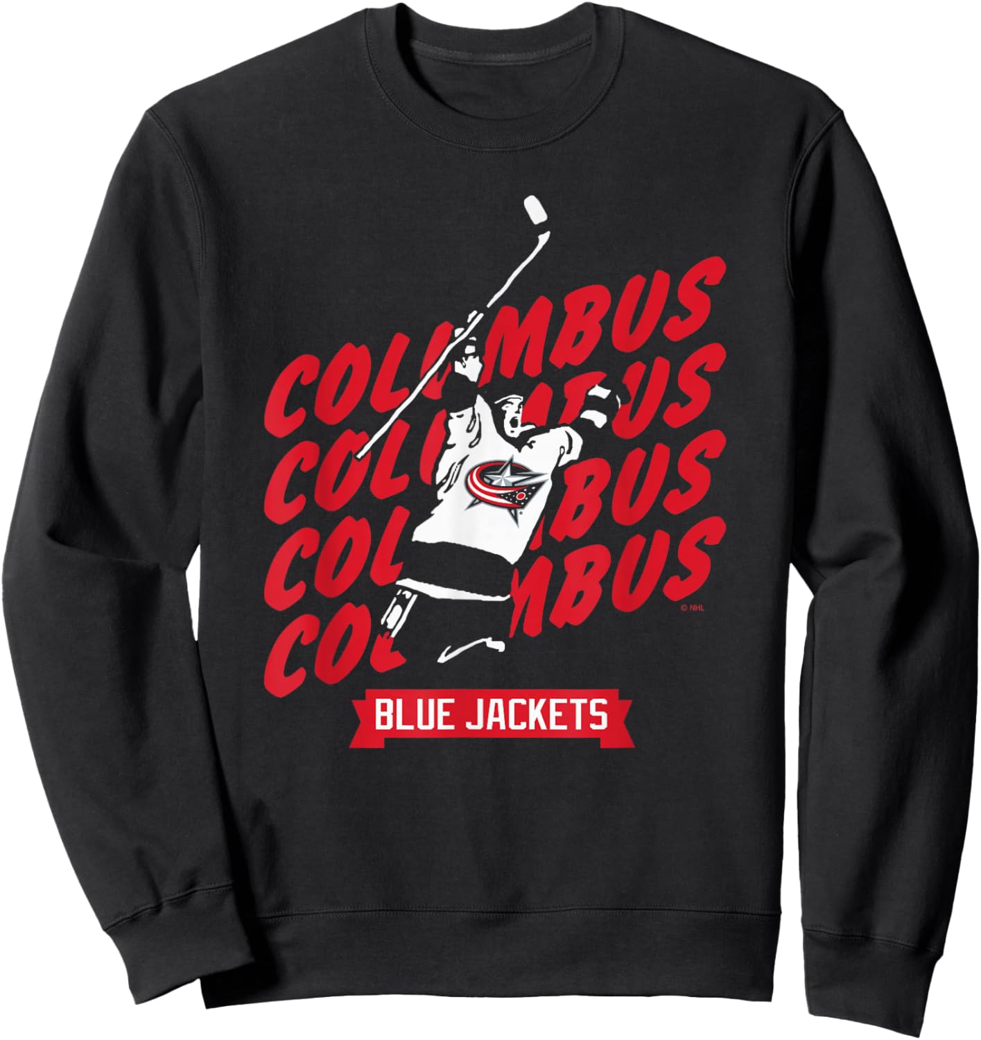 Columbus Blue Jackets Graffiti Navy Officially Licensed Sweatshirt - Sweatshirt | Black
