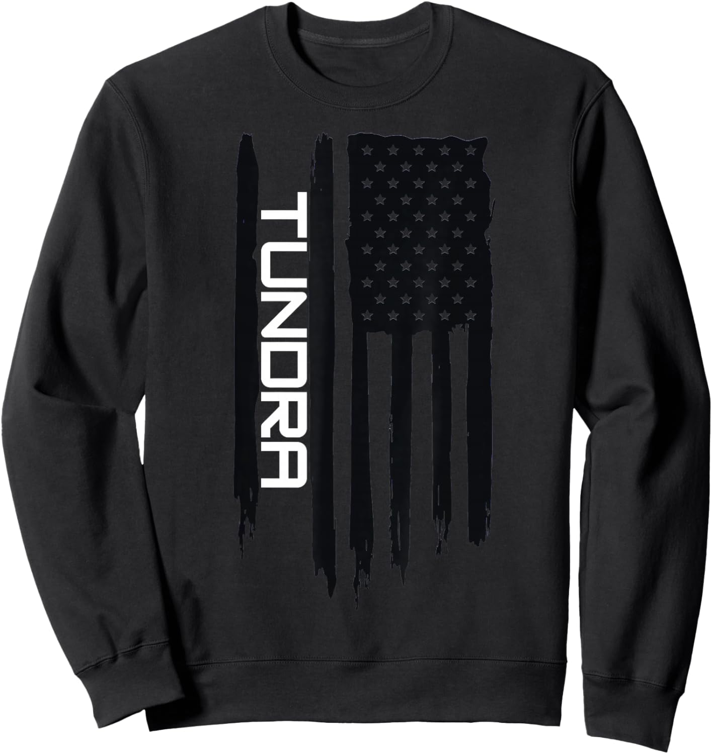 Alaskan Rugged Tundra American Flag USA Sweatshirt - Sweatshirt | Black
