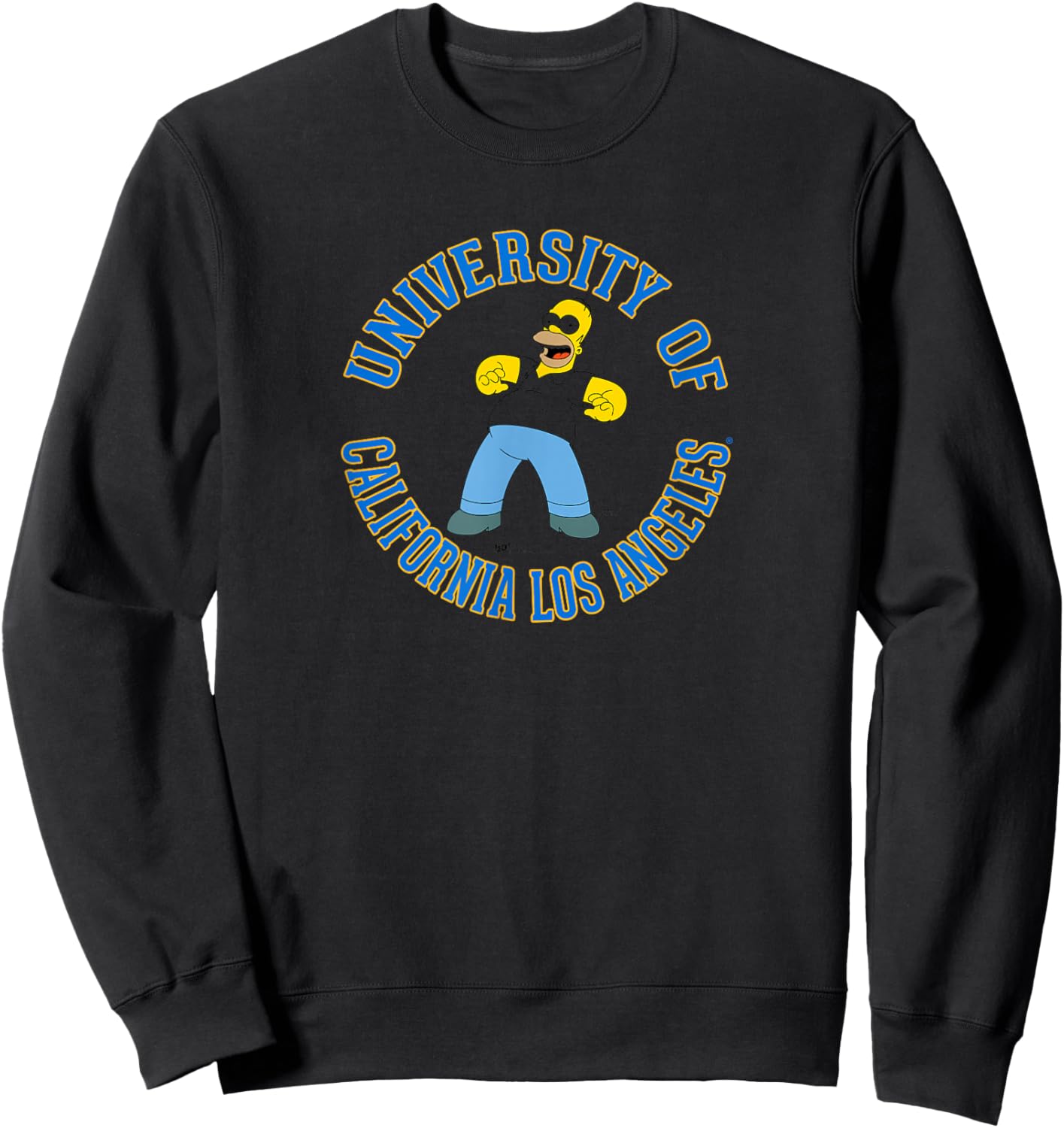 UCLA Bruins Simpsons Homer White Officially Licensed Sweatshirt - Sweatshirt | Black