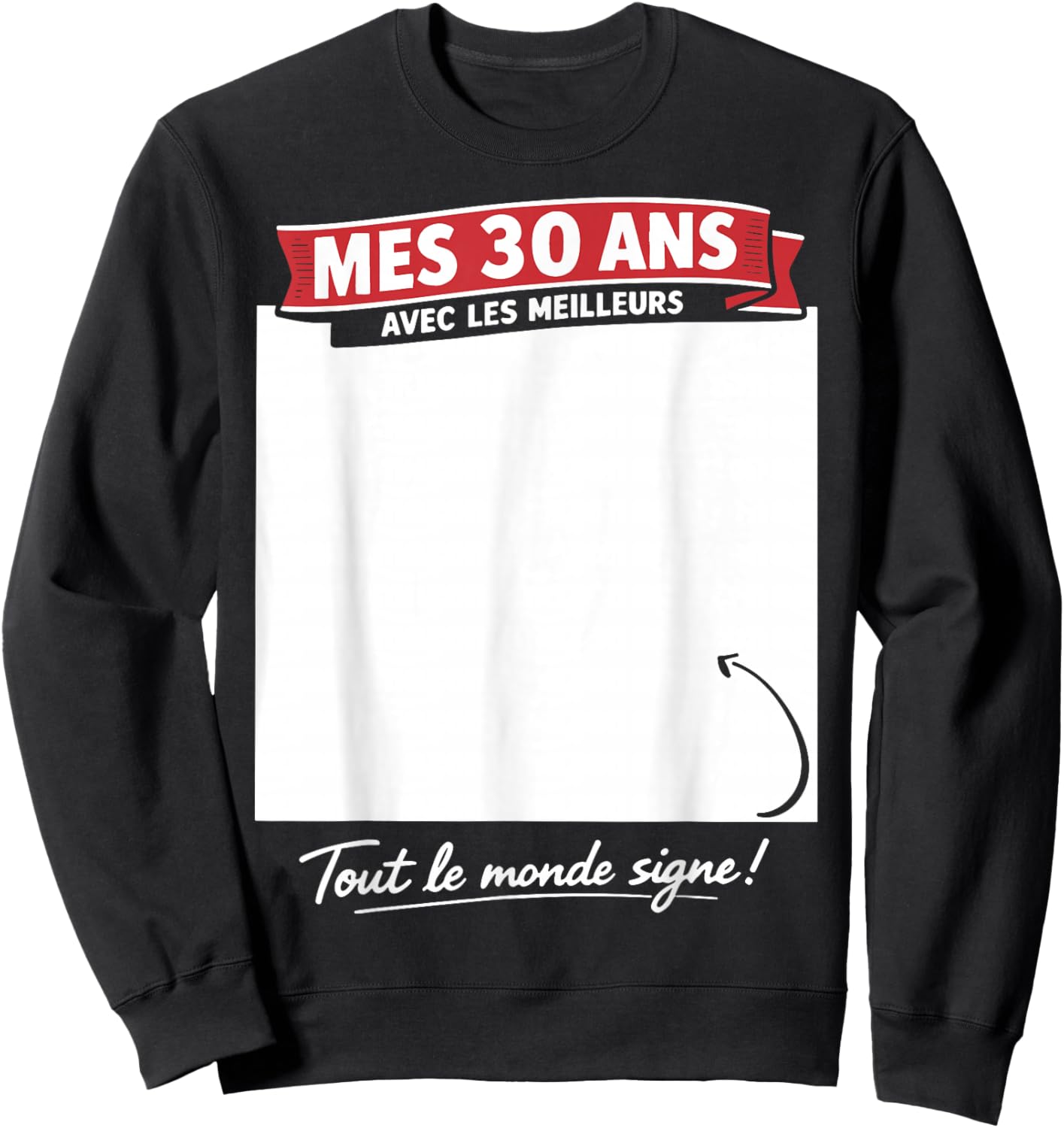 30ème Anniversaire Homme Femme 30 Ans 1996 déco drôle Cadeau Sweatshirt - Sweatshirt | Black