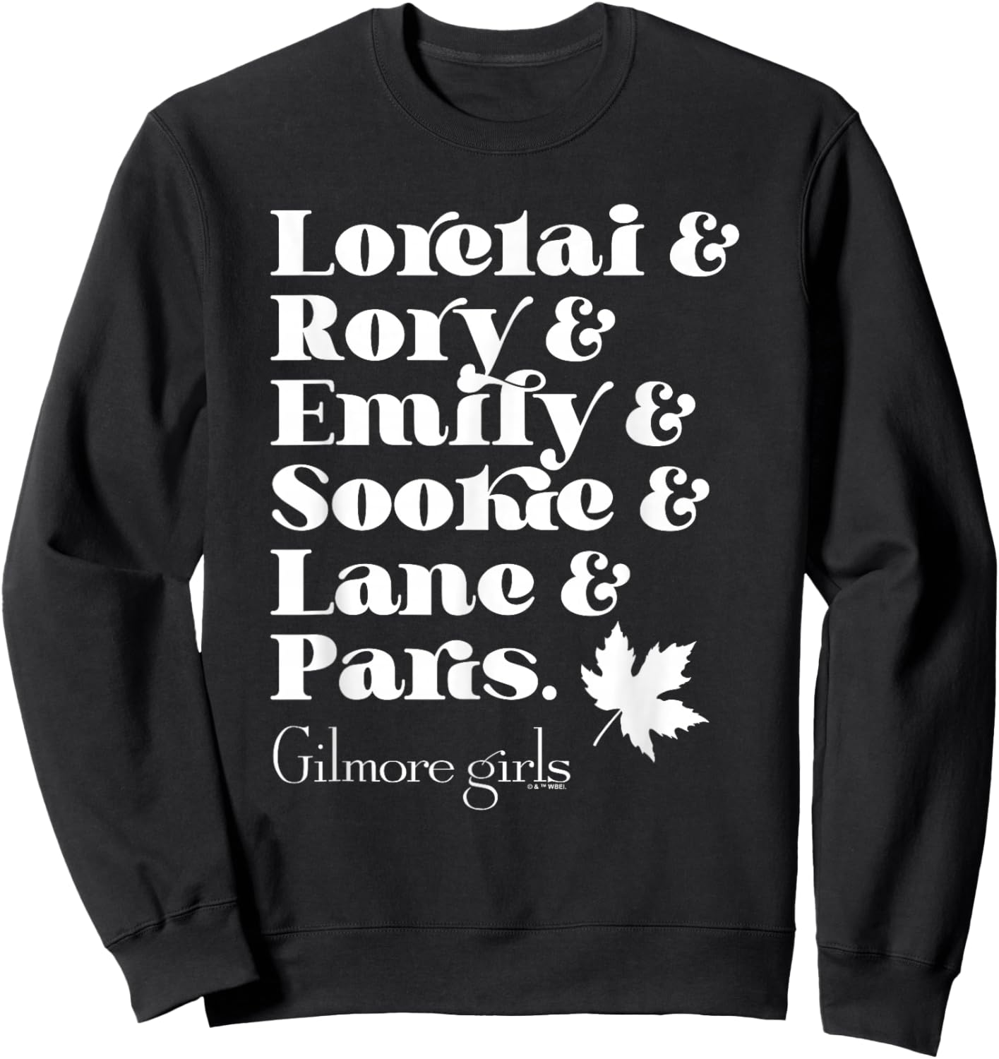 Gilmore Girls Name List Sweatshirt - Sweatshirt | Black