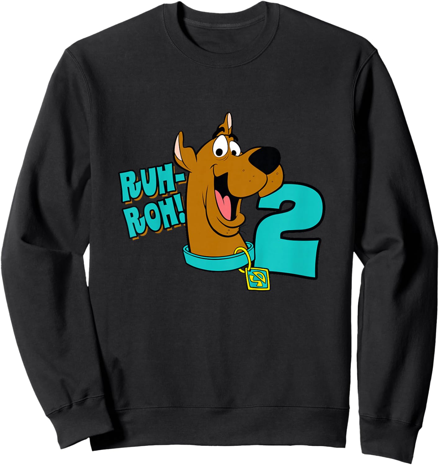 Scooby-Doo 2nd Birthday Ruh-Roh! I'm 2! Sweatshirt - Sweatshirt | Black