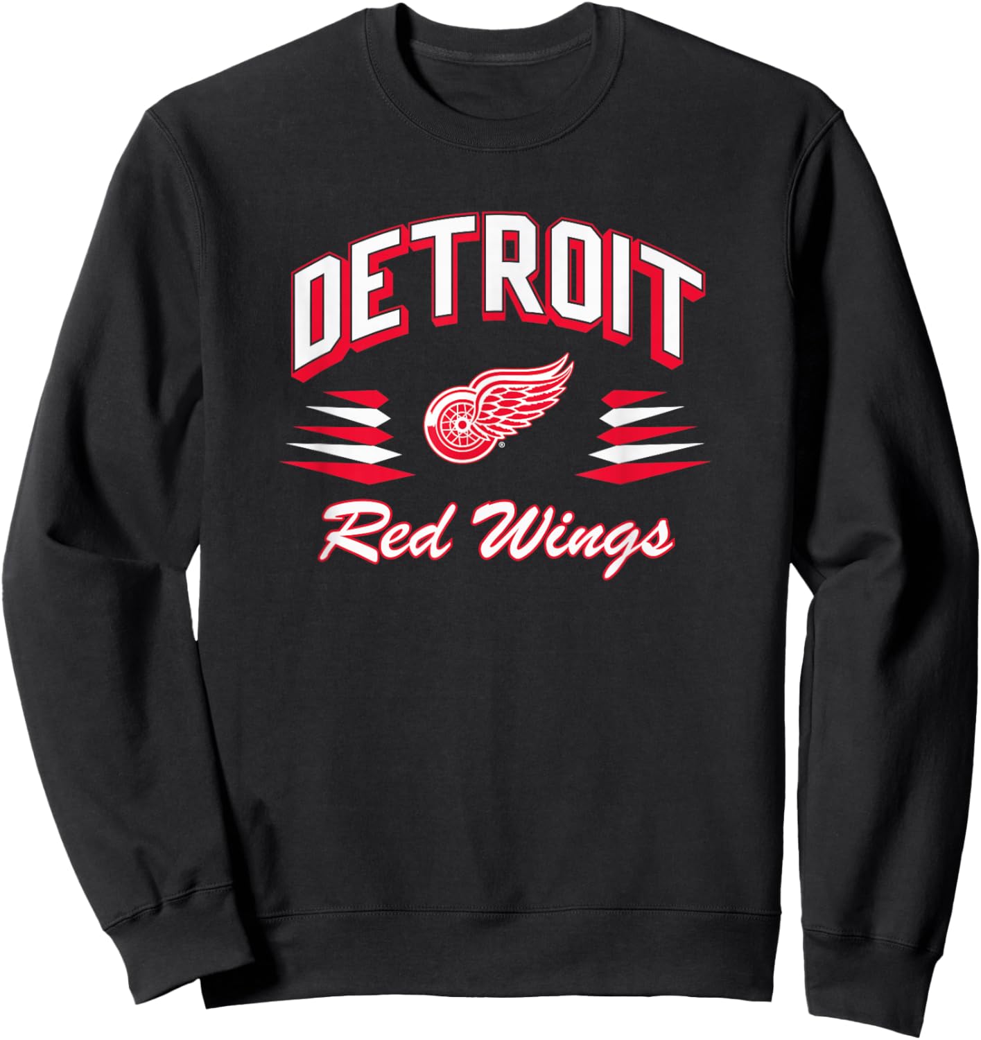Detroit Red Wings Retro Diamond Black Officially Licensed Sweatshirt - Sweatshirt | Black