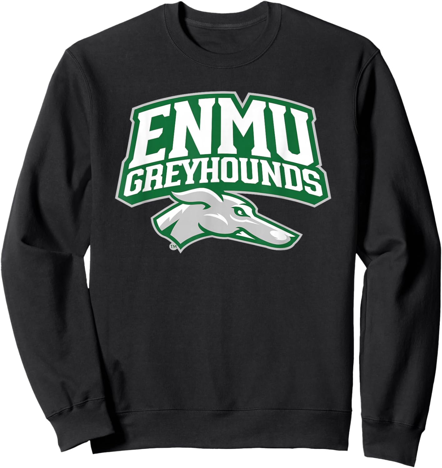 Eastern New Mexico University ENMU Greyhounds Primary Logo Sweatshirt - Sweatshirt | Black