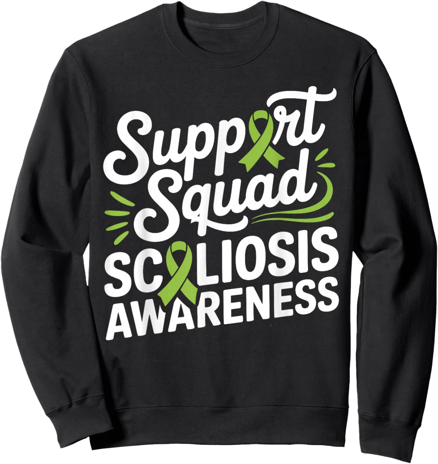 Scoliosis Art Women Spinal Fusion Scoliosis Survivor Sweatshirt - Sweatshirt | Black