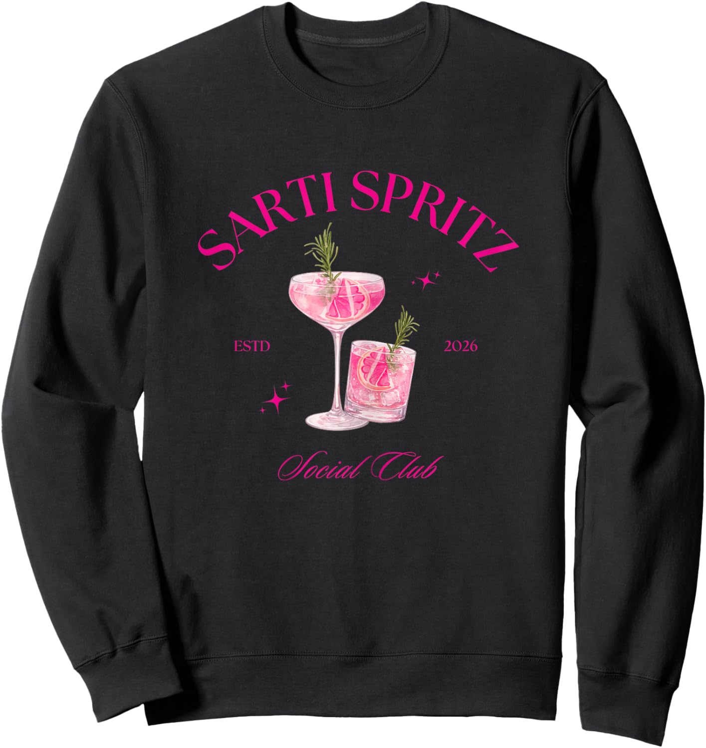 Sarti Spritz Social Club Sommer Aperitif Cocktail Outfit Sweatshirt - Sweatshirt | Black