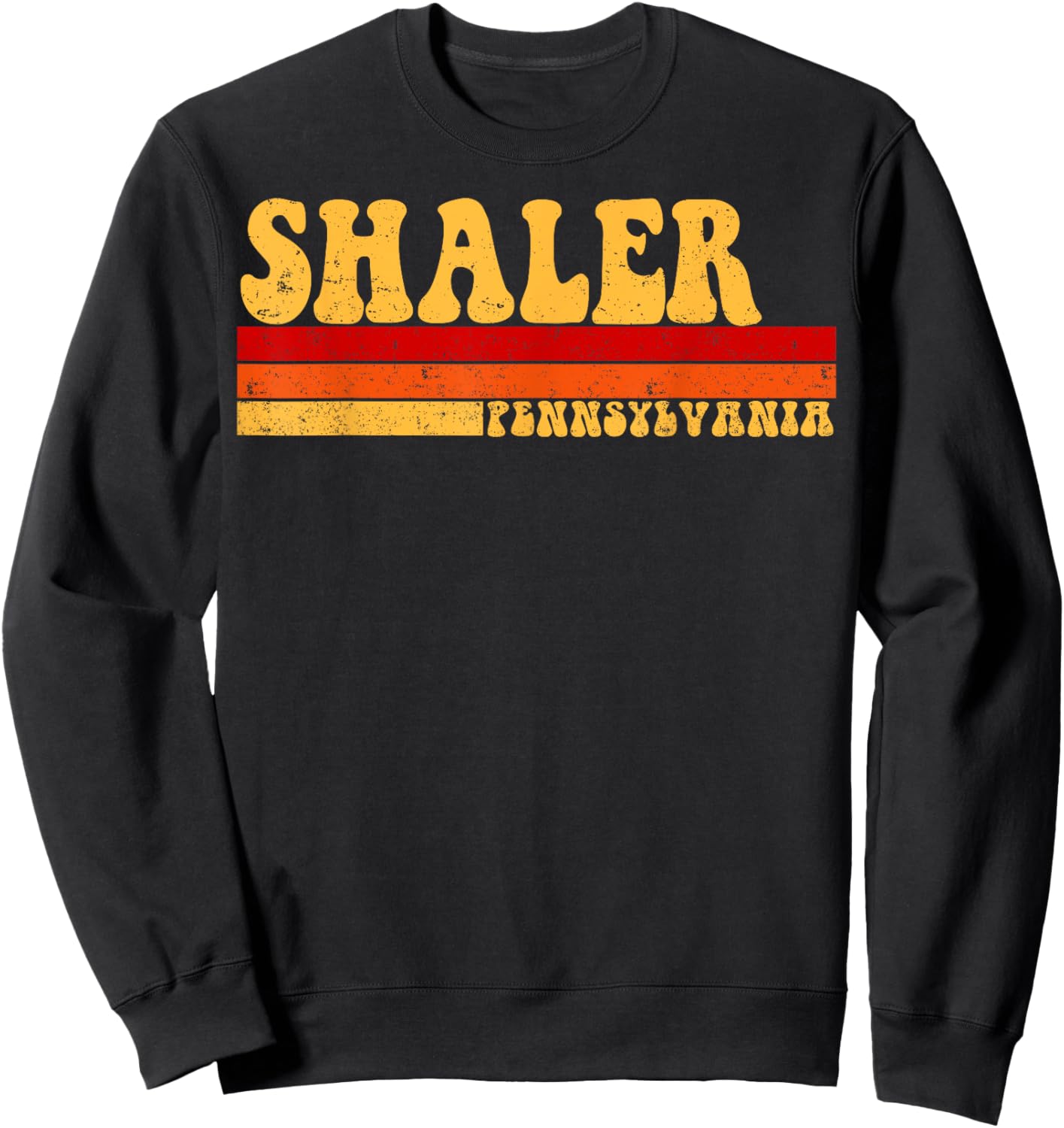 SHALER Pennsylvania City Vintage Roots Retro Design 70s 80s Sweatshirt - Sweatshirt | Black