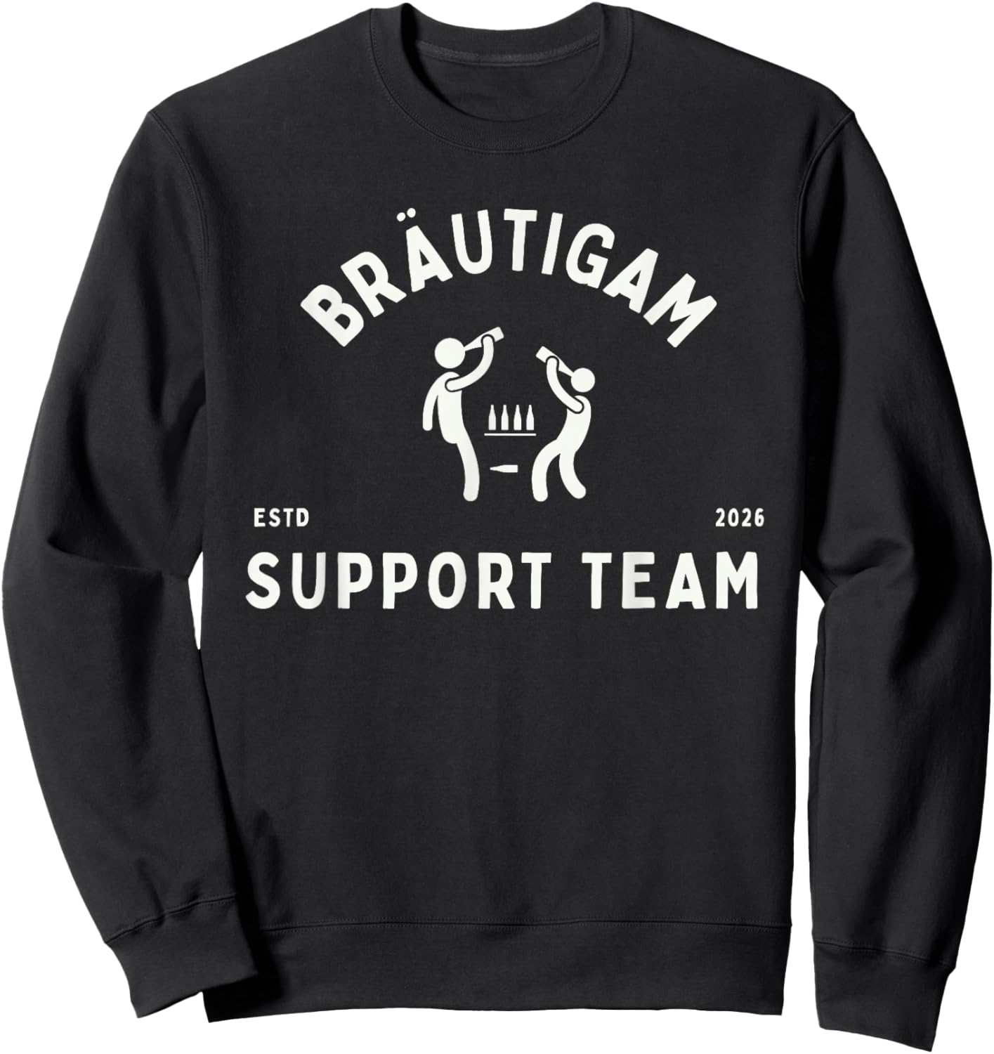 Groom Drinking Team Stag Night Beer Party Sweatshirt - Sweatshirt | Black
