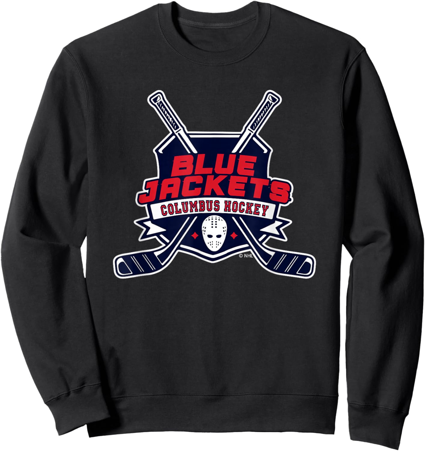 Columbus Blue Jackets Hockey Sticks Black Licensed Sweatshirt - Sweatshirt | Black