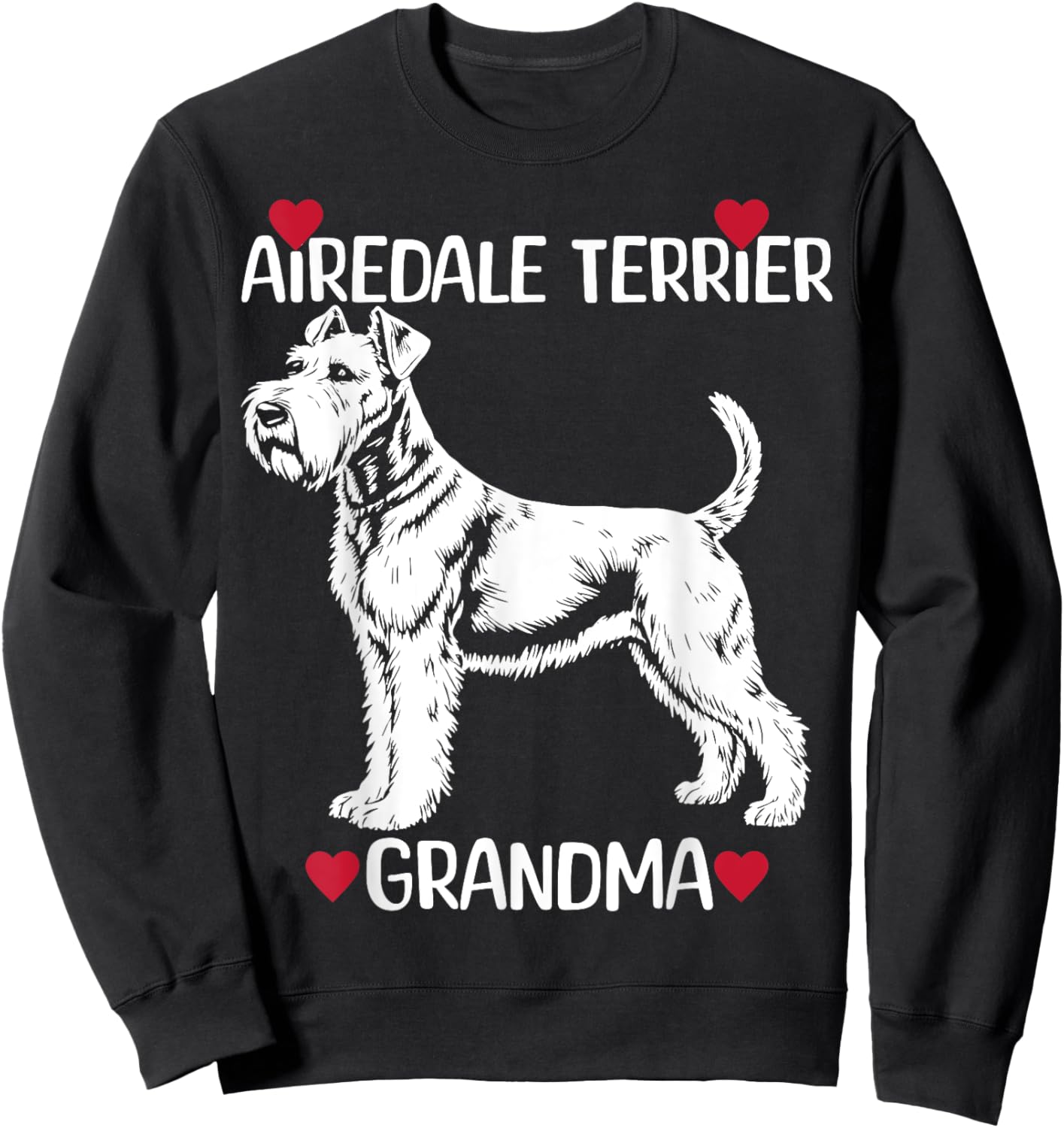 Airedale Terrier Grandma Sweatshirt - Sweatshirt | Black