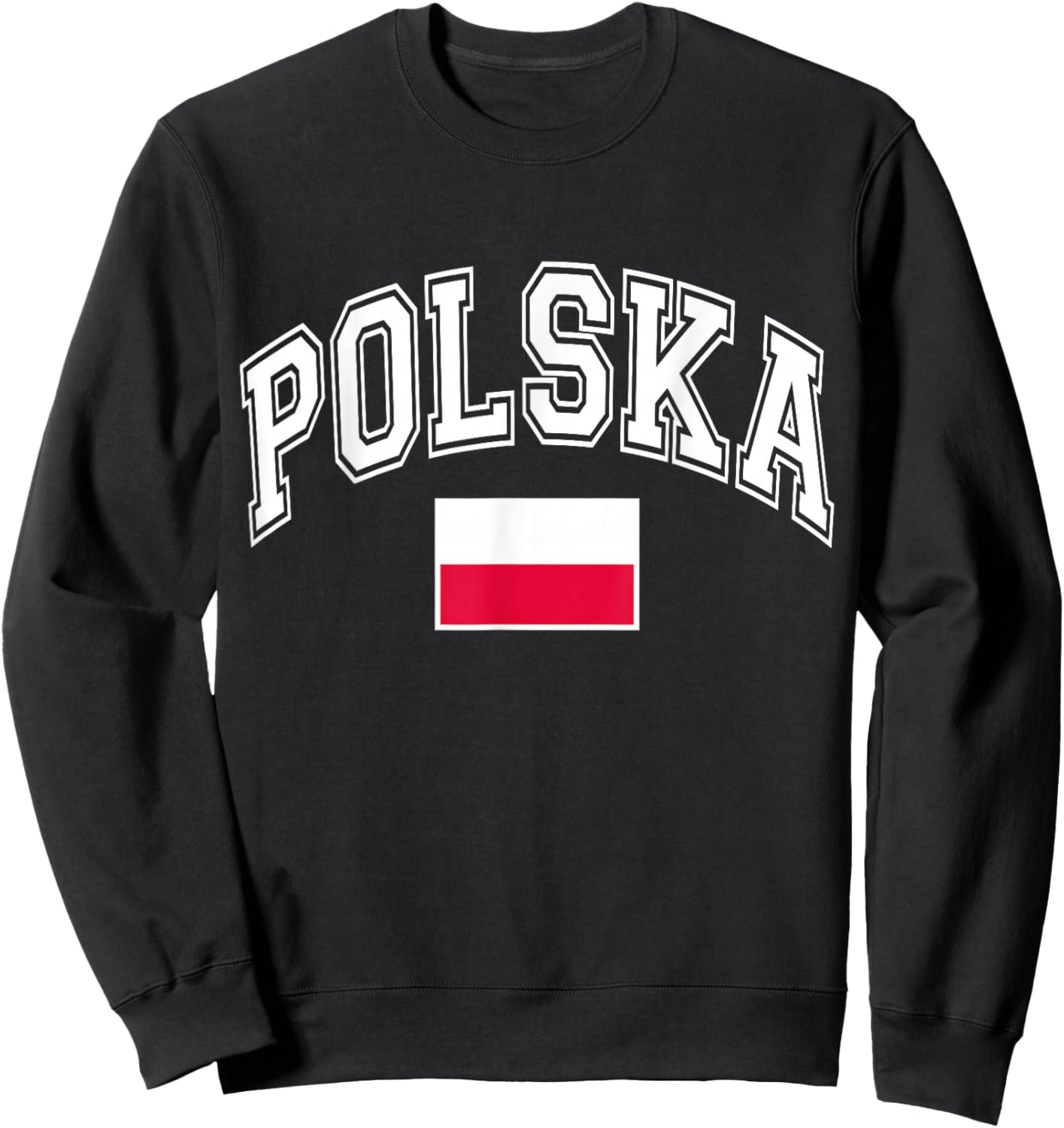 Polska Poland Polish Flag Sweatshirt - Sweatshirt | Black