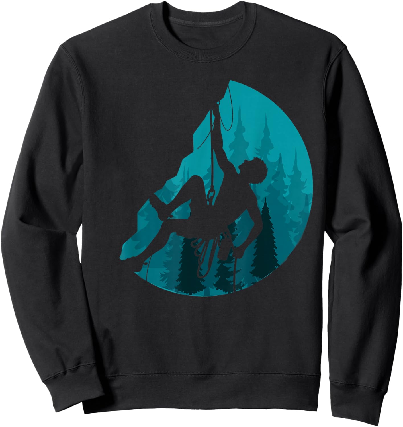 Forest Climber Bouldering Climb Outdoor Rock Climbing Sweatshirt - Sweatshirt | Black