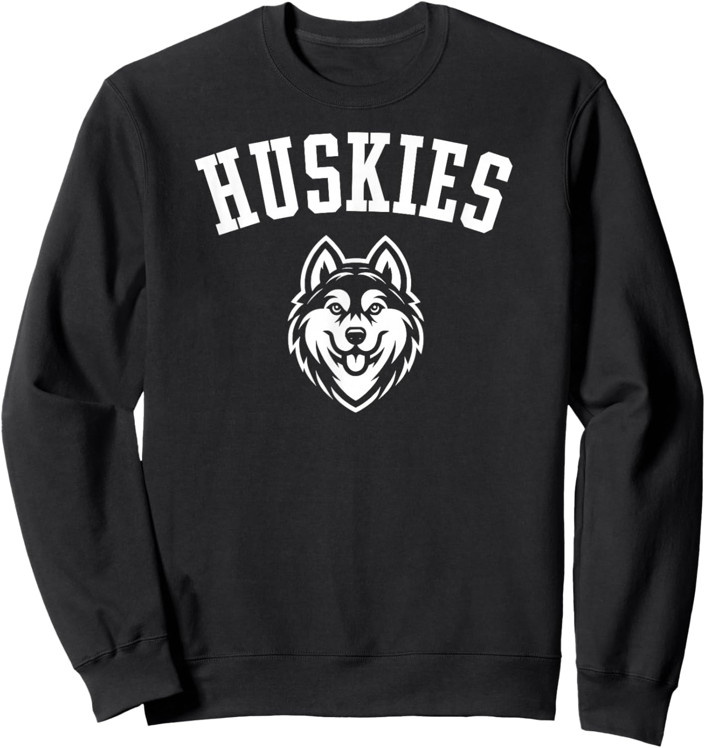 Huskies Mascot for Youth Teams Players and Fans Sweatshirt - Sweatshirt | Black
