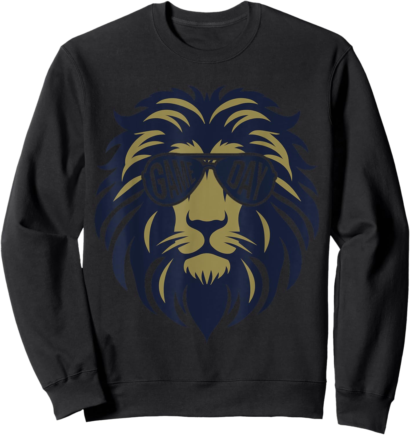 Football Game Day Lion Vintage Sweatshirt - Sweatshirt | Black