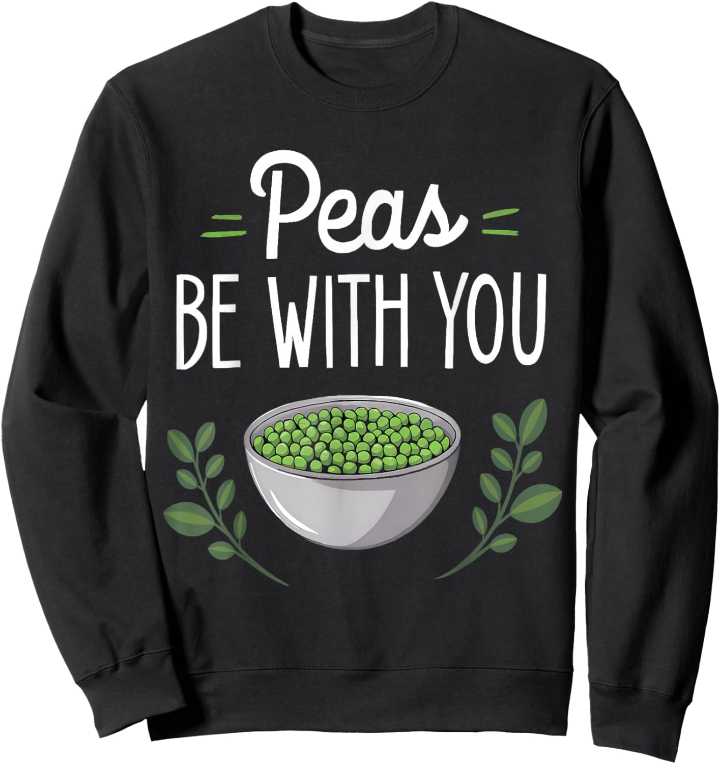 Funny Thanksgiving | Family Matching Peas Be With You Sweatshirt - Sweatshirt | Black