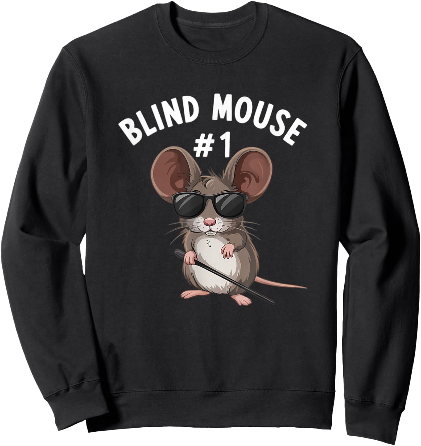 Blind Mouse 1 Three Blind Mice Halloween Costume Sweatshirt - Sweatshirt | Black