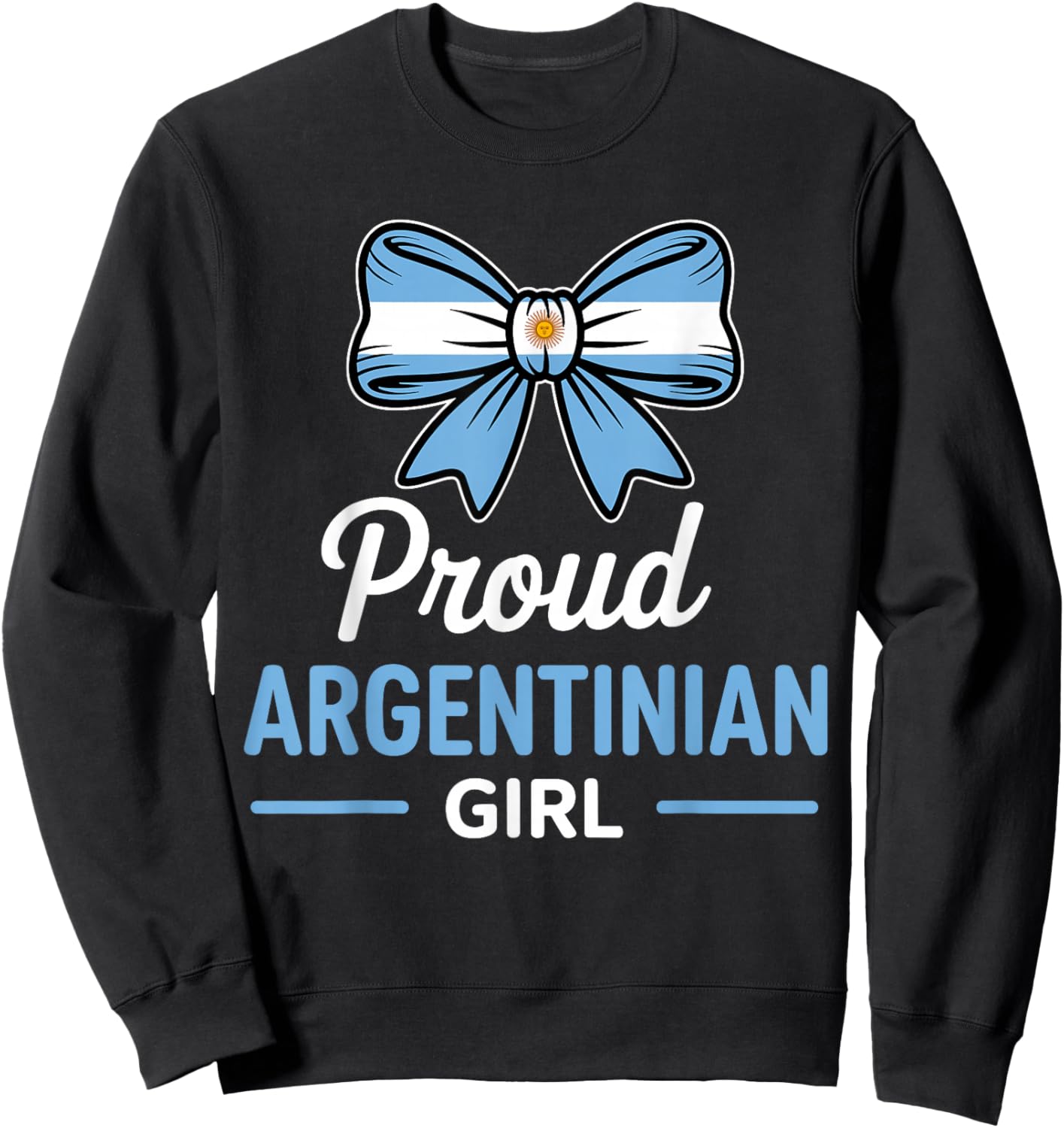 Proud Argentine Girl Argentina Heritage Girls Sweatshirt - Sweatshirt | Black