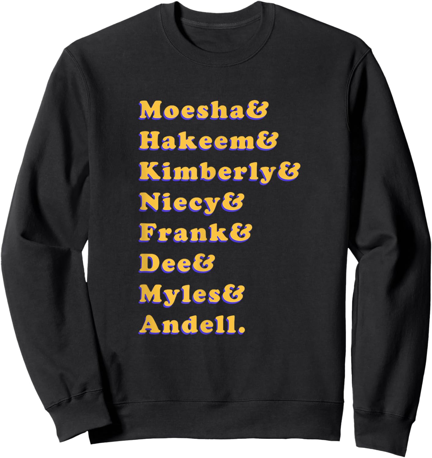 90s List Moesha Hakeem Kim Sweatshirt - Sweatshirt | Black