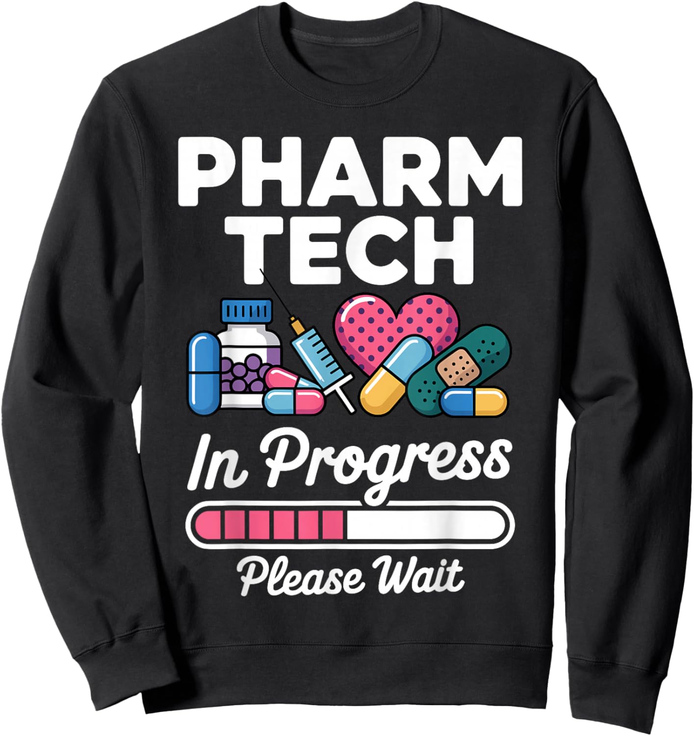 Funny Pharmacy Technician Design Women Pharmacy Tech Sweatshirt - Sweatshirt | Black