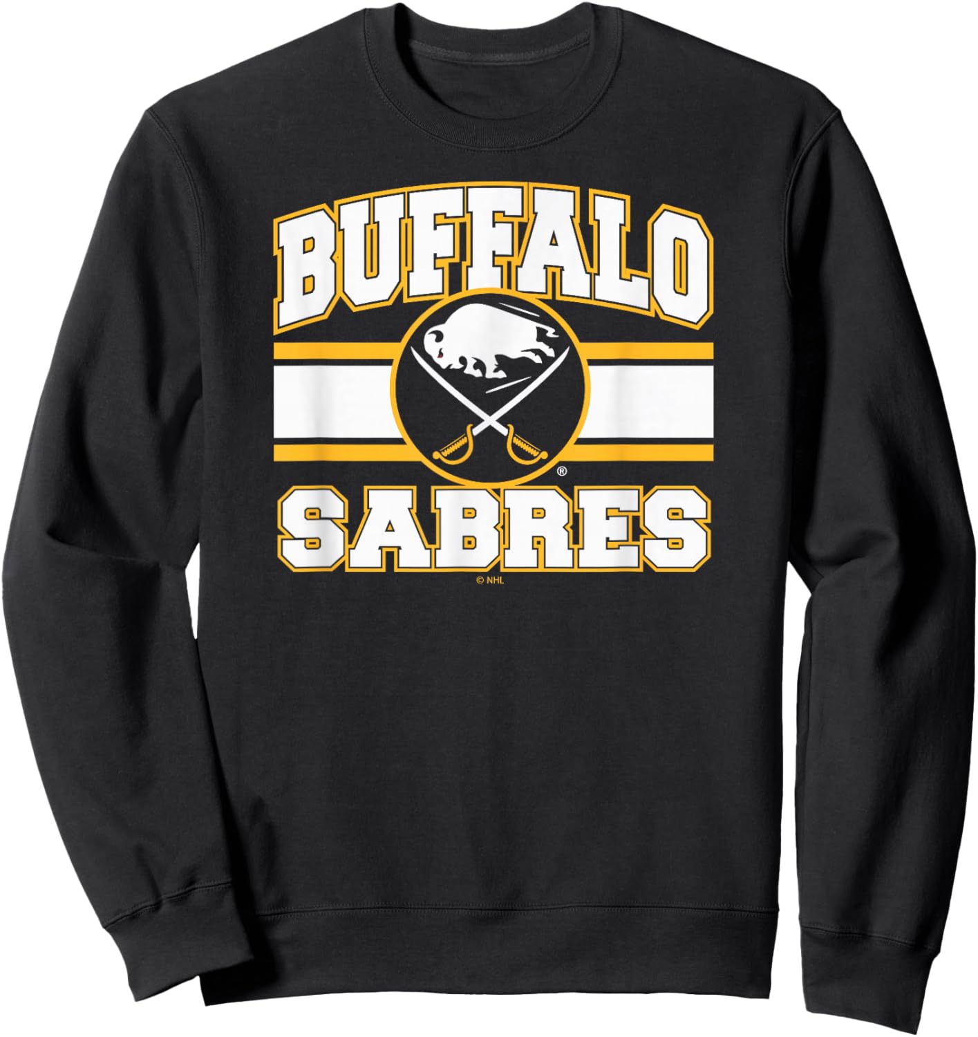 Buffalo Sabres Stripe Royal Blue Officially Licensed Sweatshirt - Sweatshirt | Black