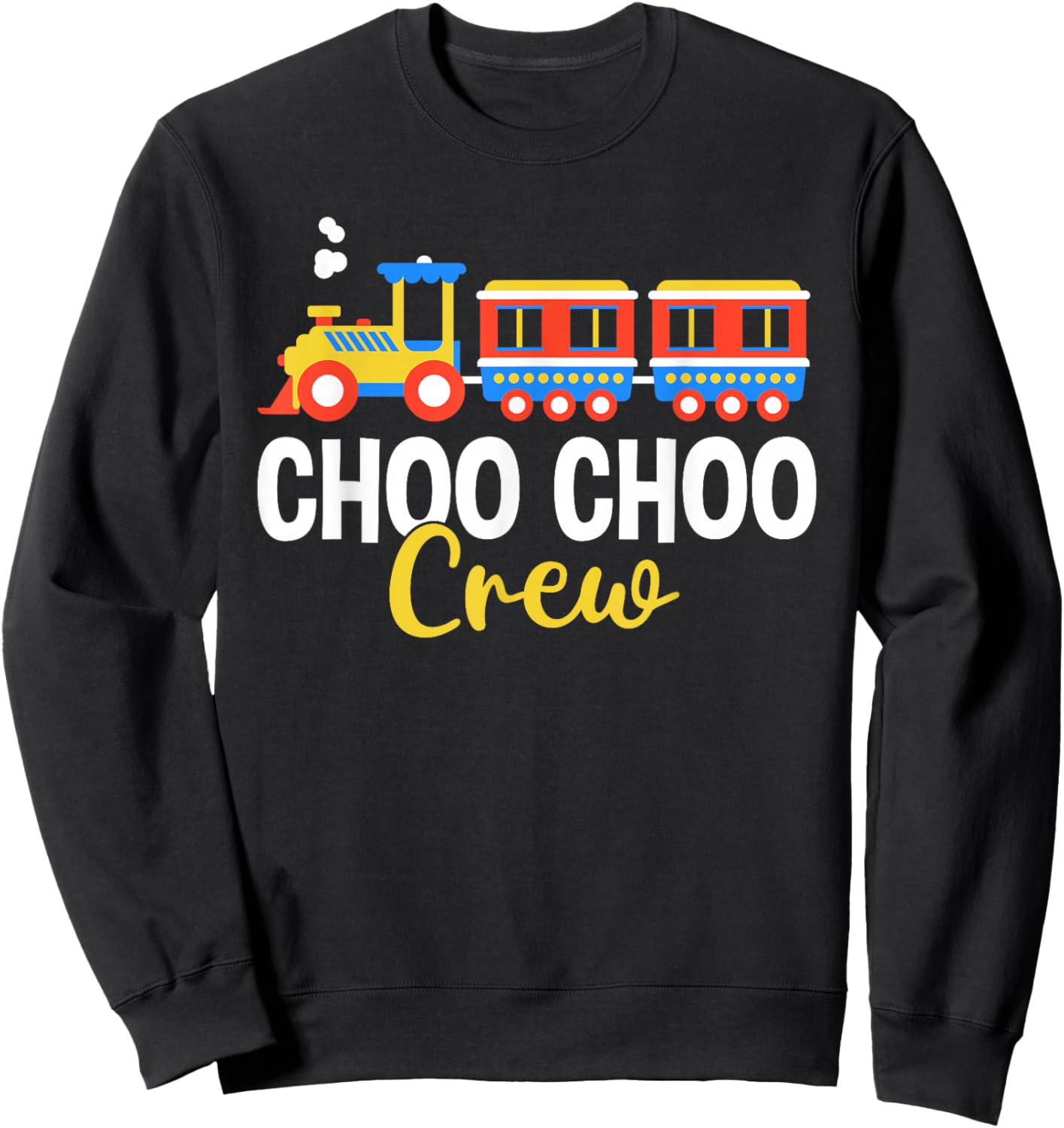 Choo Choo Crew Railway Train Birthday Sweatshirt - Sweatshirt | Black