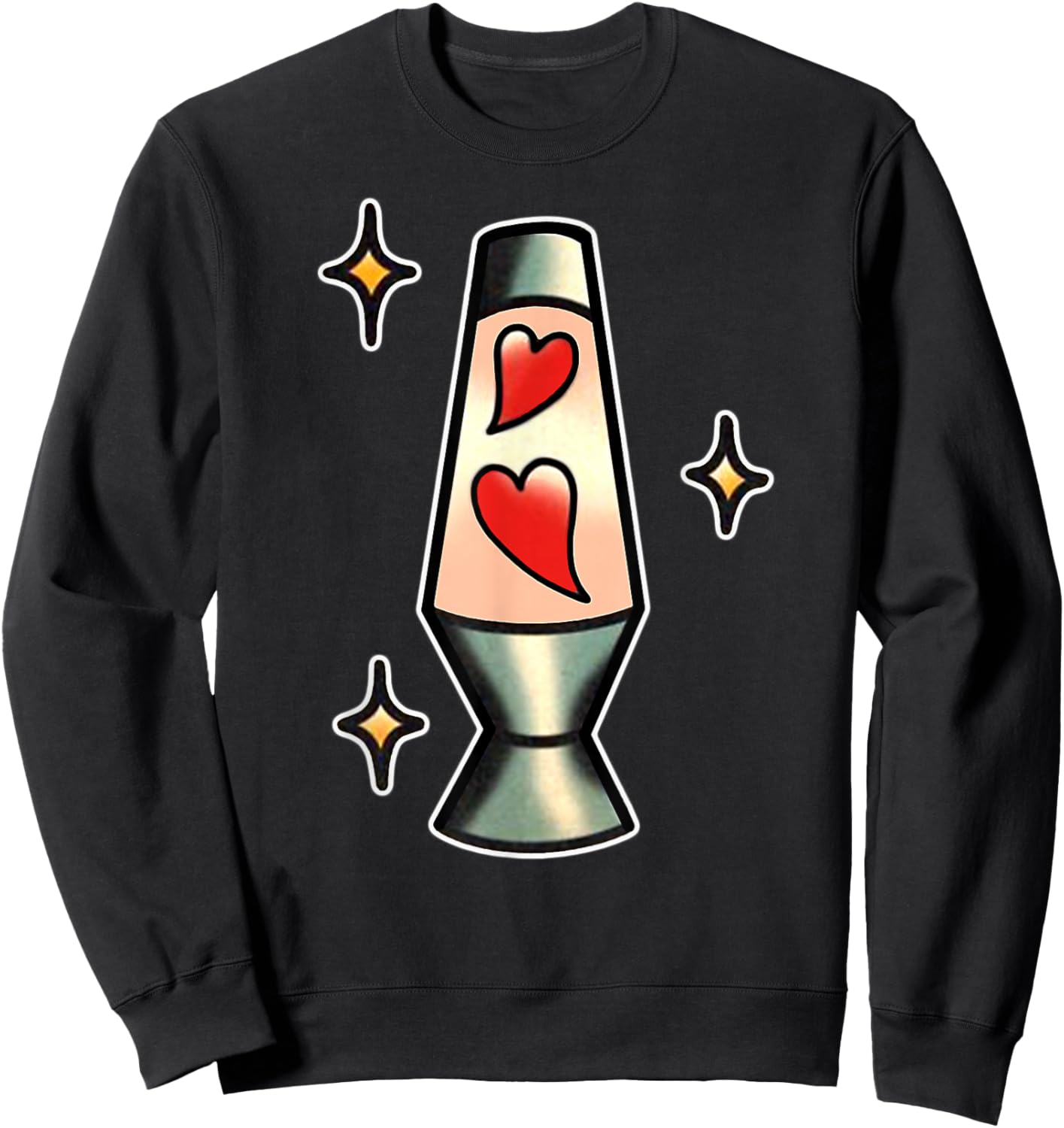 Lava Lamp Hearts Sweatshirt - Sweatshirt | Black