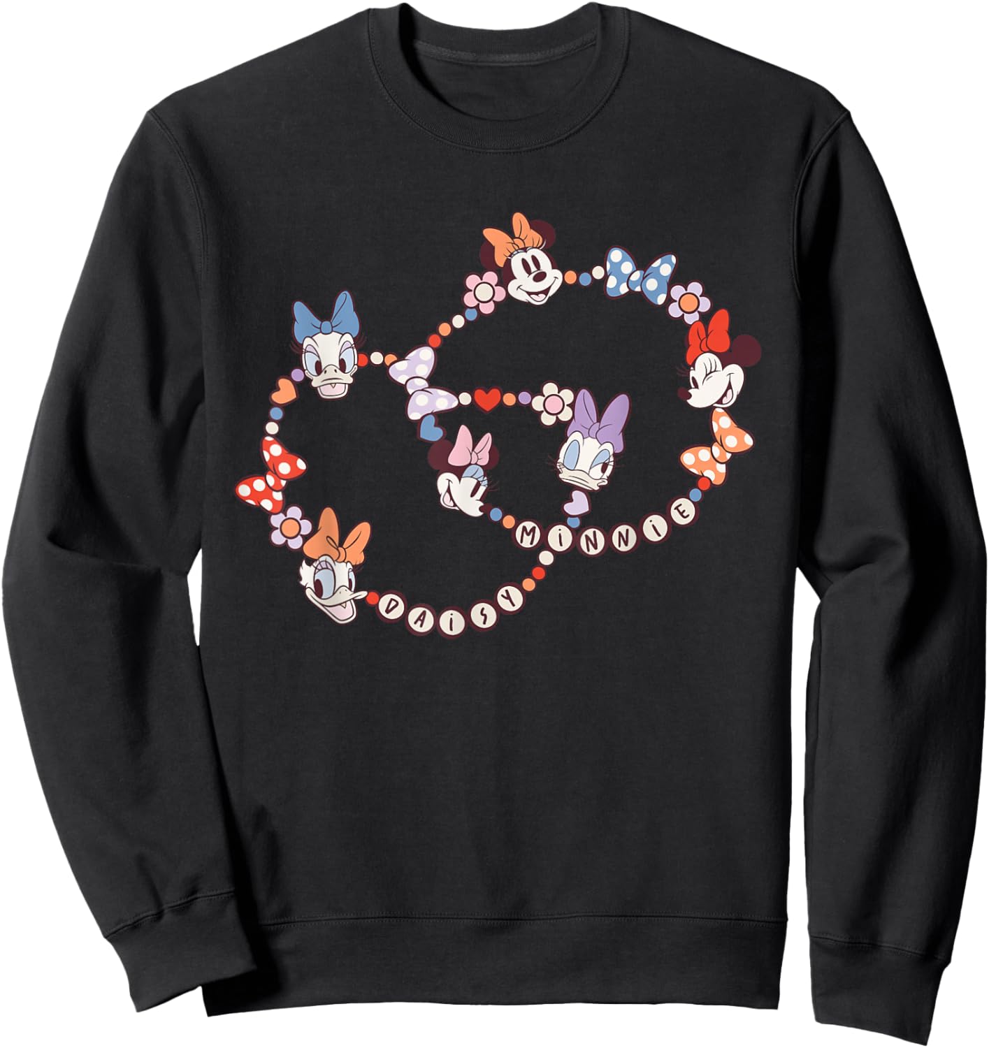 Disney Minnie and Daisy BFF's Matching Friendship Bracelets Sweatshirt - Sweatshirt | Black