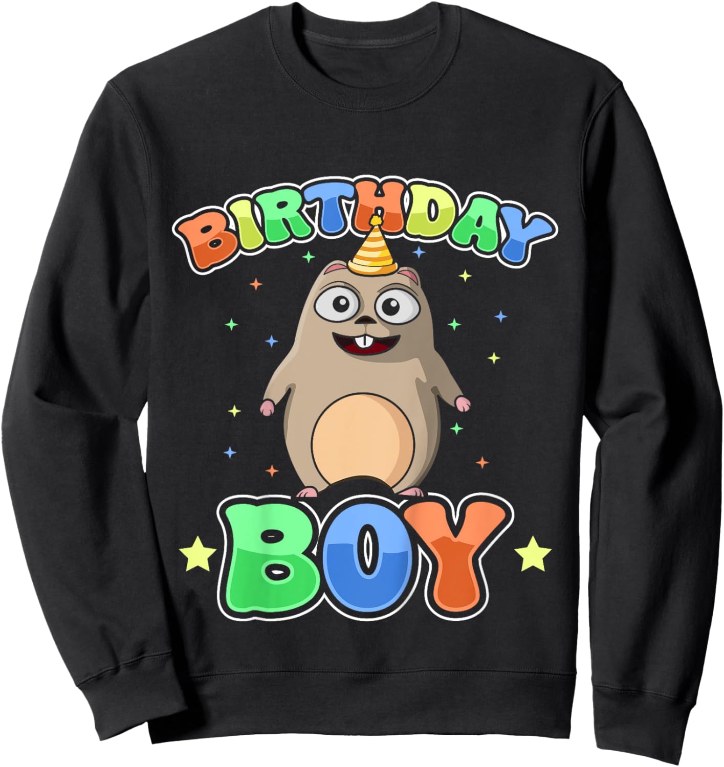 Kids Birthday Boy Lemming Outfit for Gamers and Animal Lovers Sweatshirt - Sweatshirt | Black
