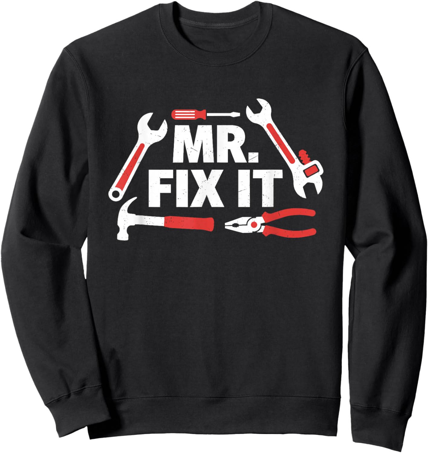 Funny Mr Fix It Mr Break It Father and Son Matching Outfit Sweatshirt - Sweatshirt | Black