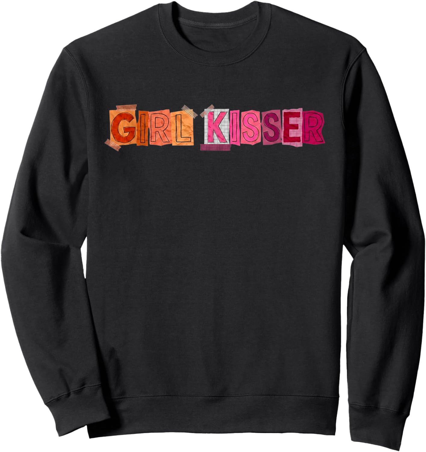 Girl Kisser Lesbian Bisexual Pride Month LGBTQ Support LGBT Sweatshirt - Sweatshirt | Black