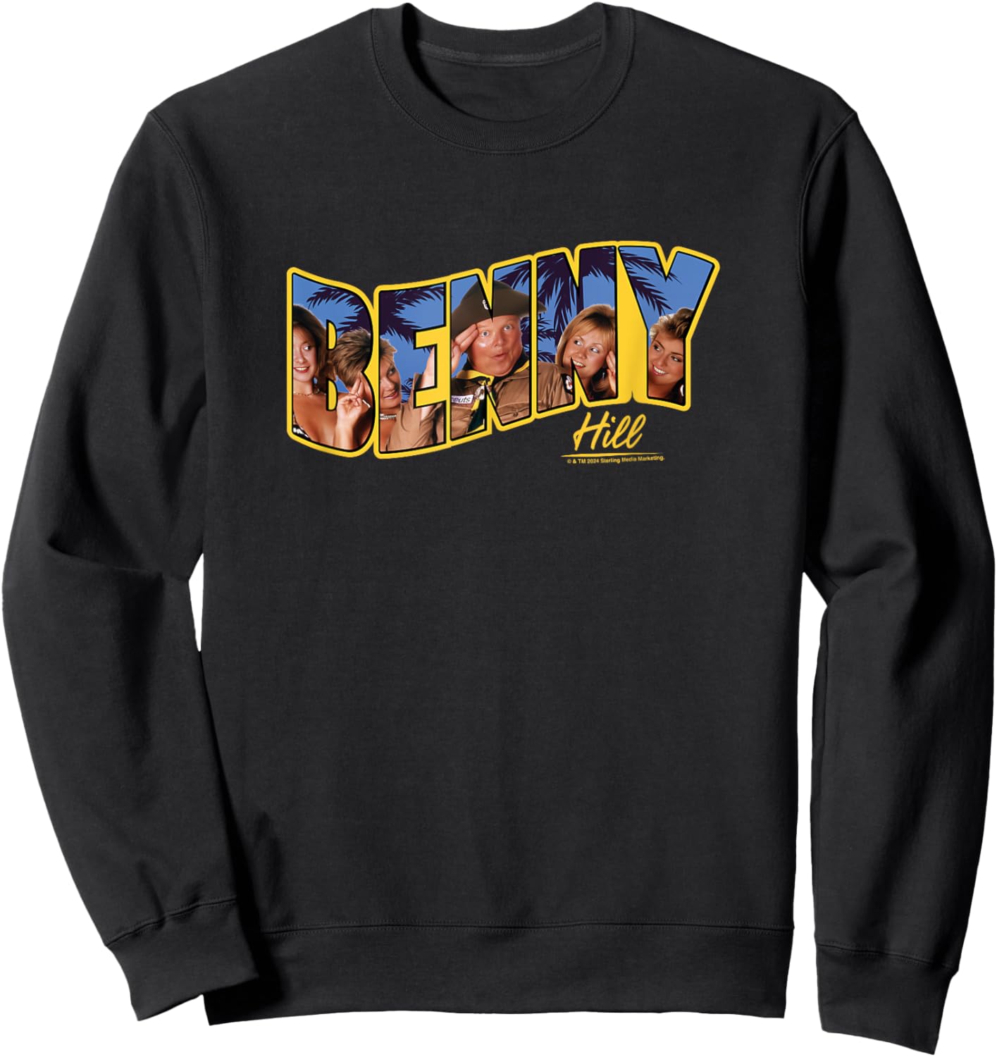 Hill's Angels Tropical Beach Text Women Sweatshirt - Sweatshirt | Black