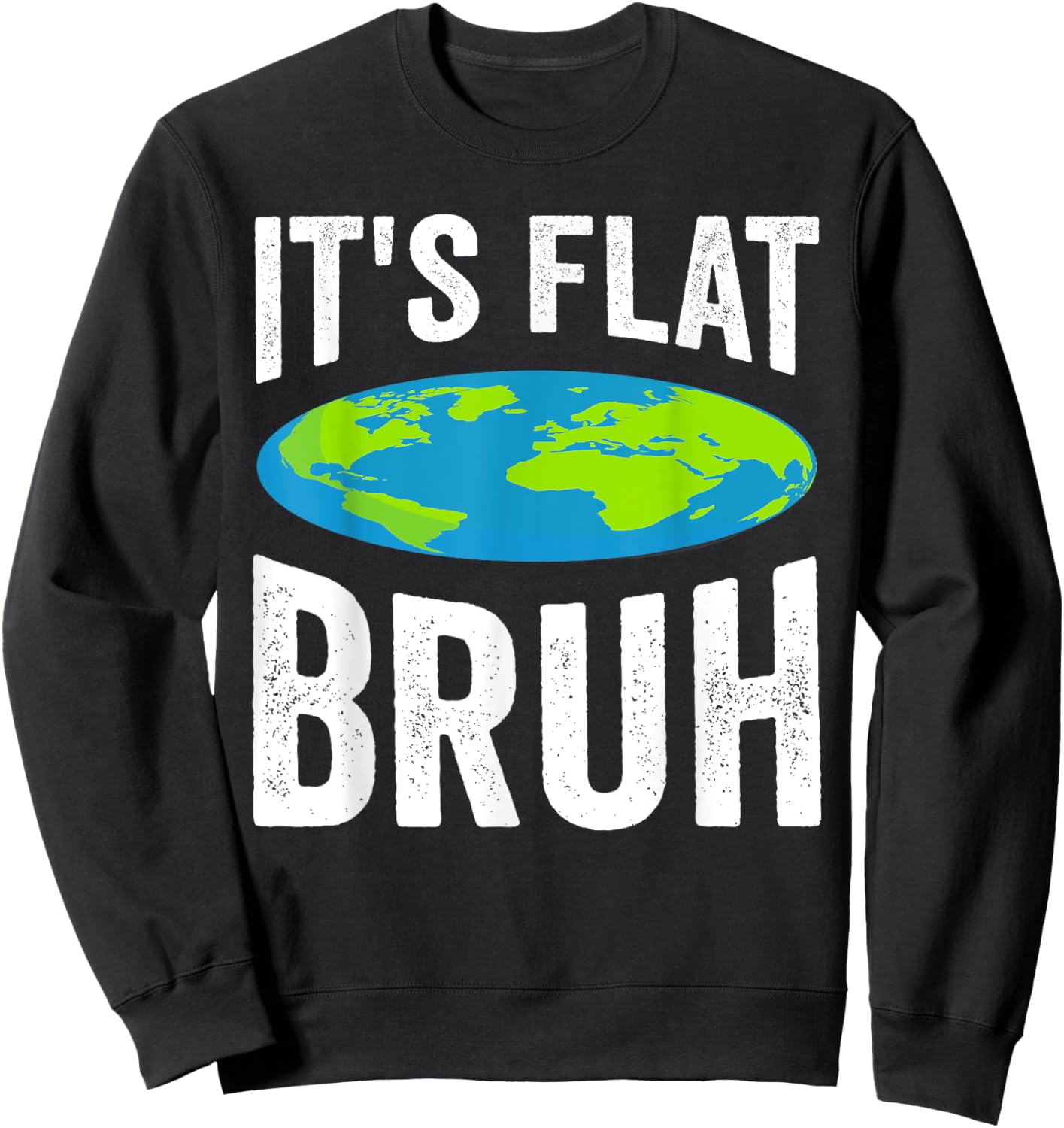 Flat Earth , Black, S Sweatshirt - Sweatshirt | Black