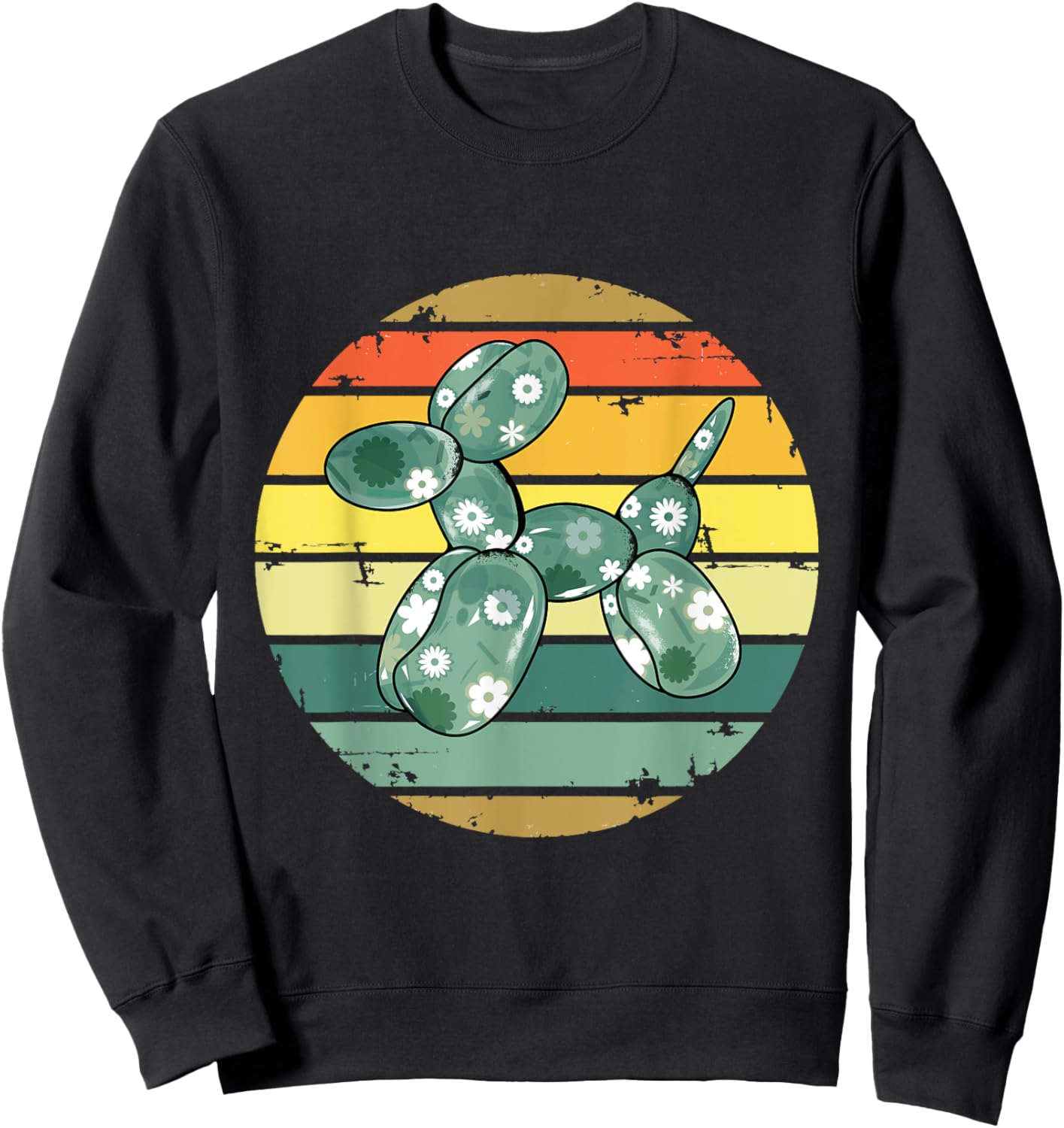 Vintage Balloon Dog Men Women Sweatshirt - Sweatshirt | Black
