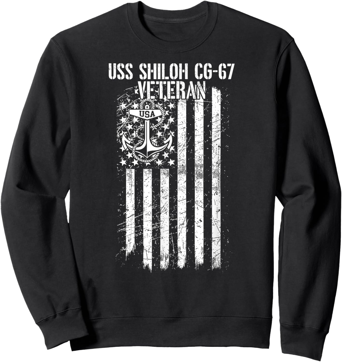USS Shiloh CG-67 Cruiser Veteran Sweatshirt - Sweatshirt | Black