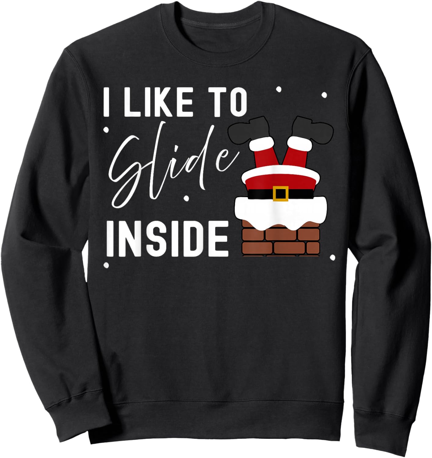 I Like to Slide Inside I Like to Ride On Top Couple Matching Sweatshirt - Sweatshirt | Black