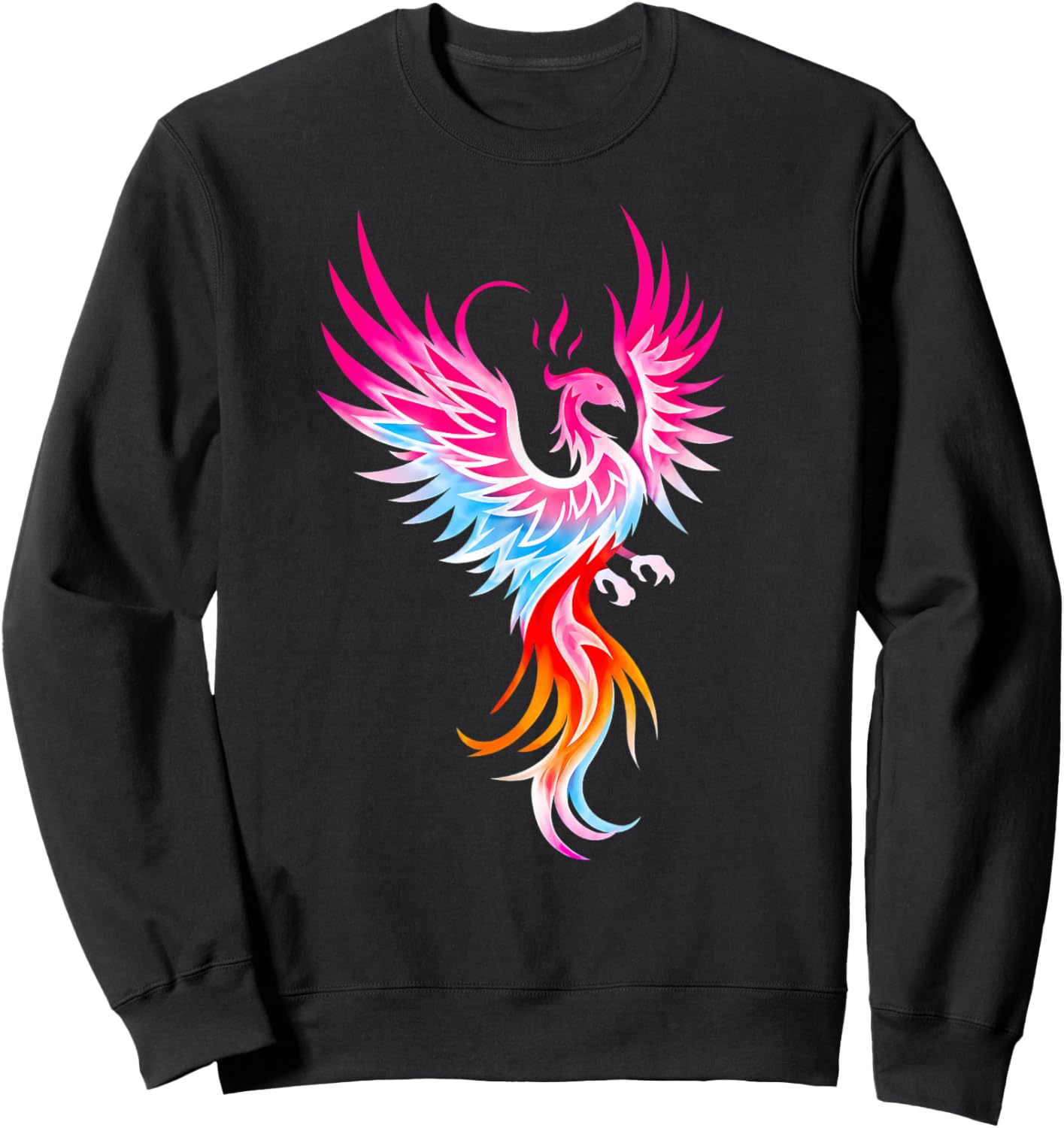 Transgender Lesbian Transbian Phoenix Bird Rising from Ashes Sweatshirt - Sweatshirt | Black