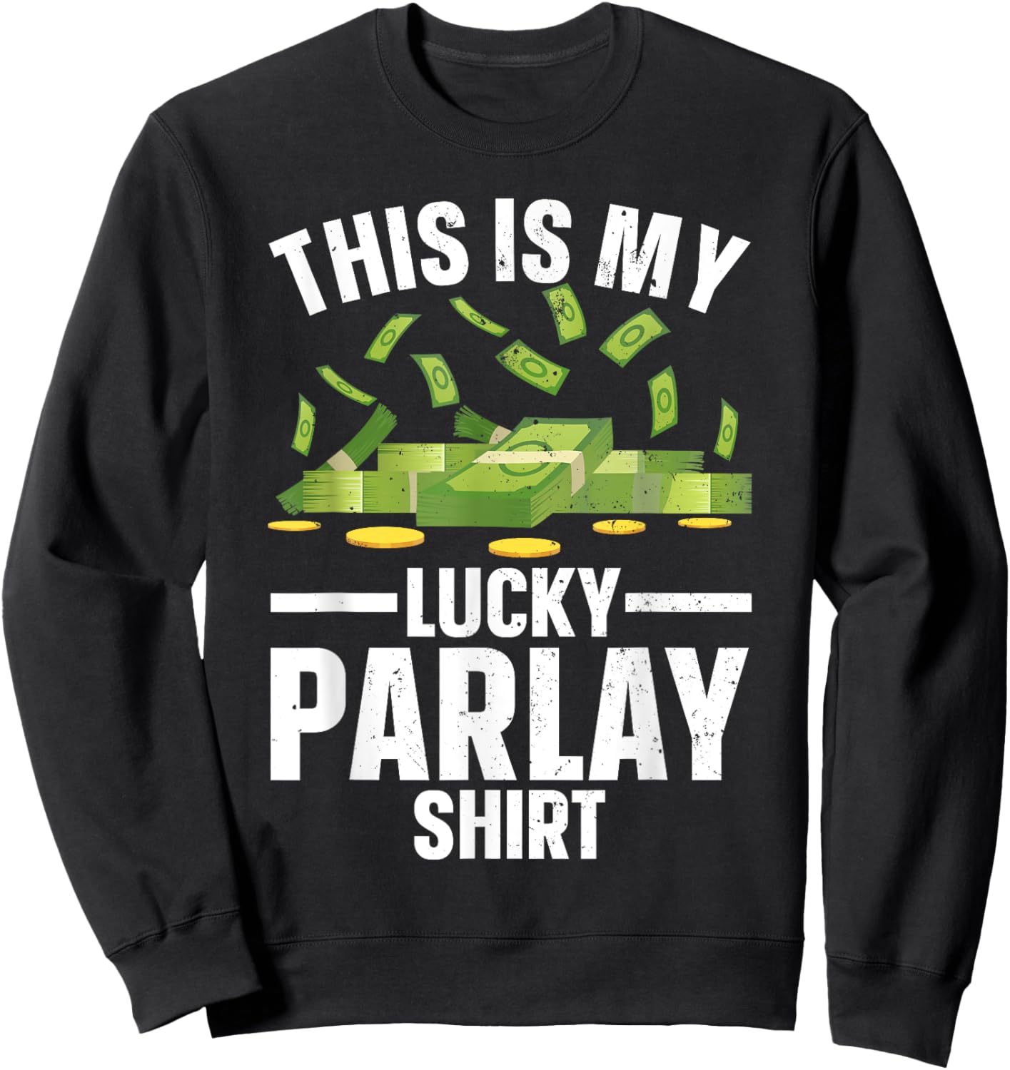 Funny Sports Betting Art Women Parlay Sports Gambler Sweatshirt - Sweatshirt | Black
