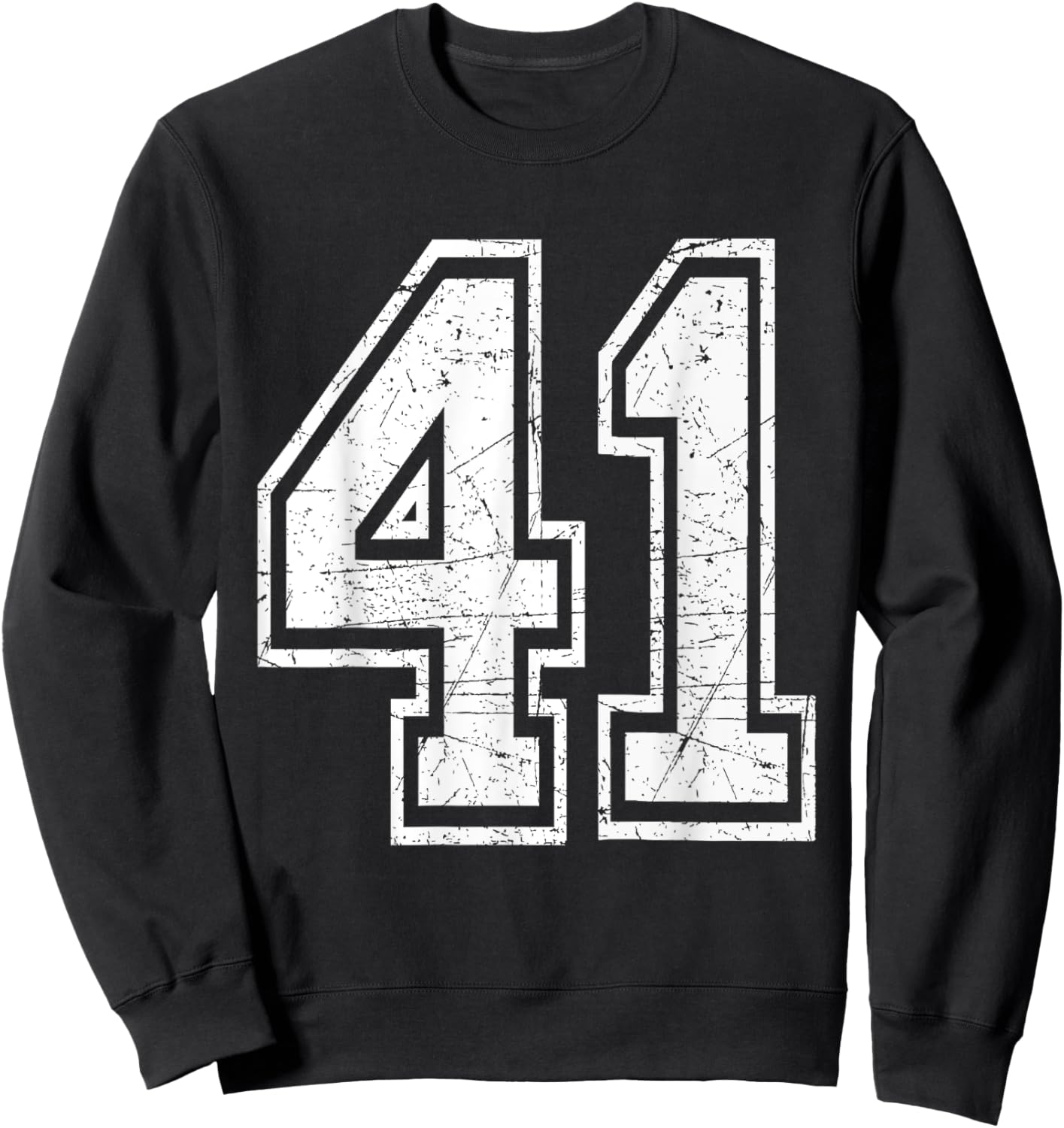Number 41 Varsity Sports Team Jersey 41st Birthday Sweatshirt - Sweatshirt | Black