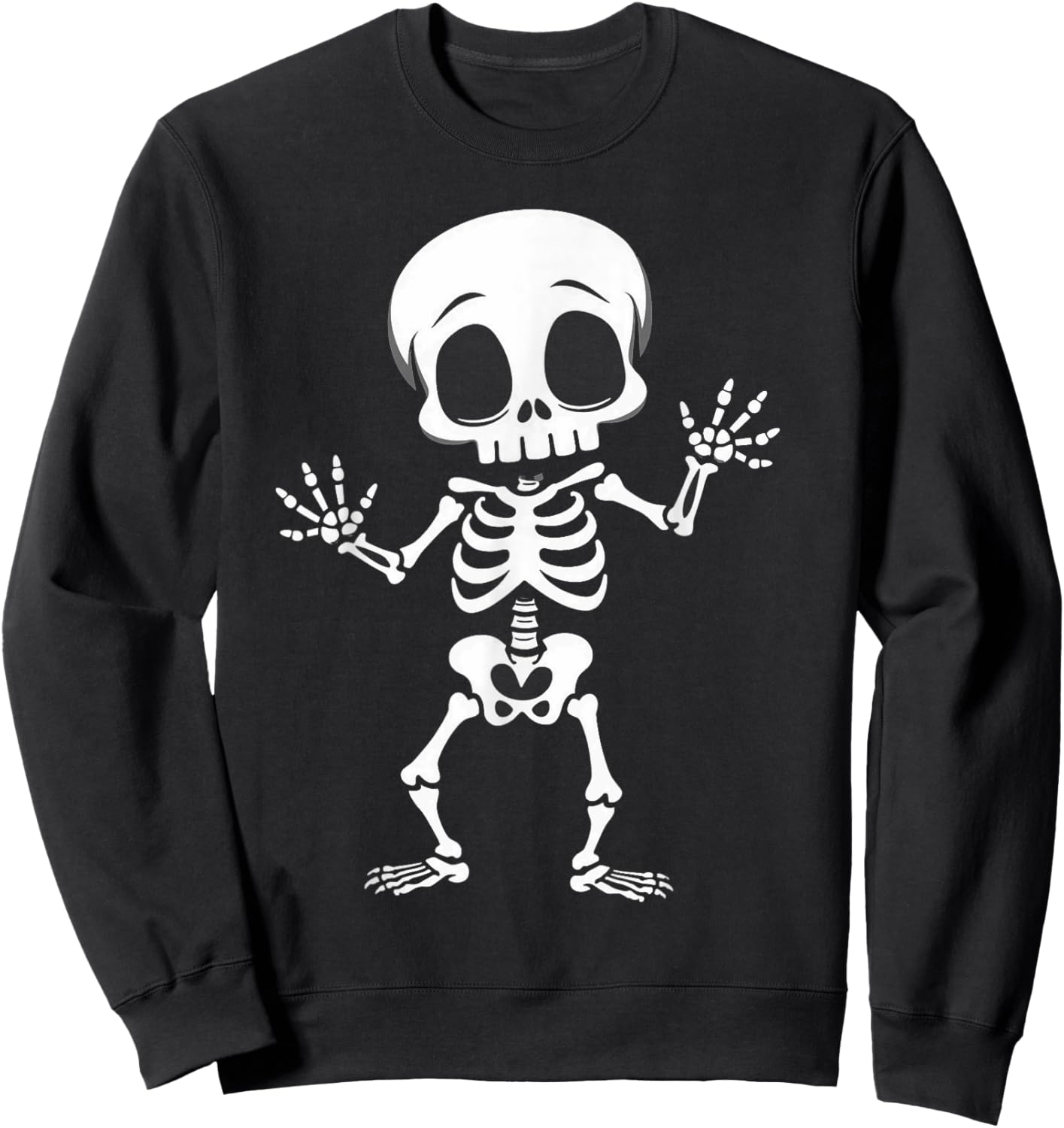 BOO Skeleton halloween kids boys toddler men funny costume Sweatshirt - Sweatshirt | Black
