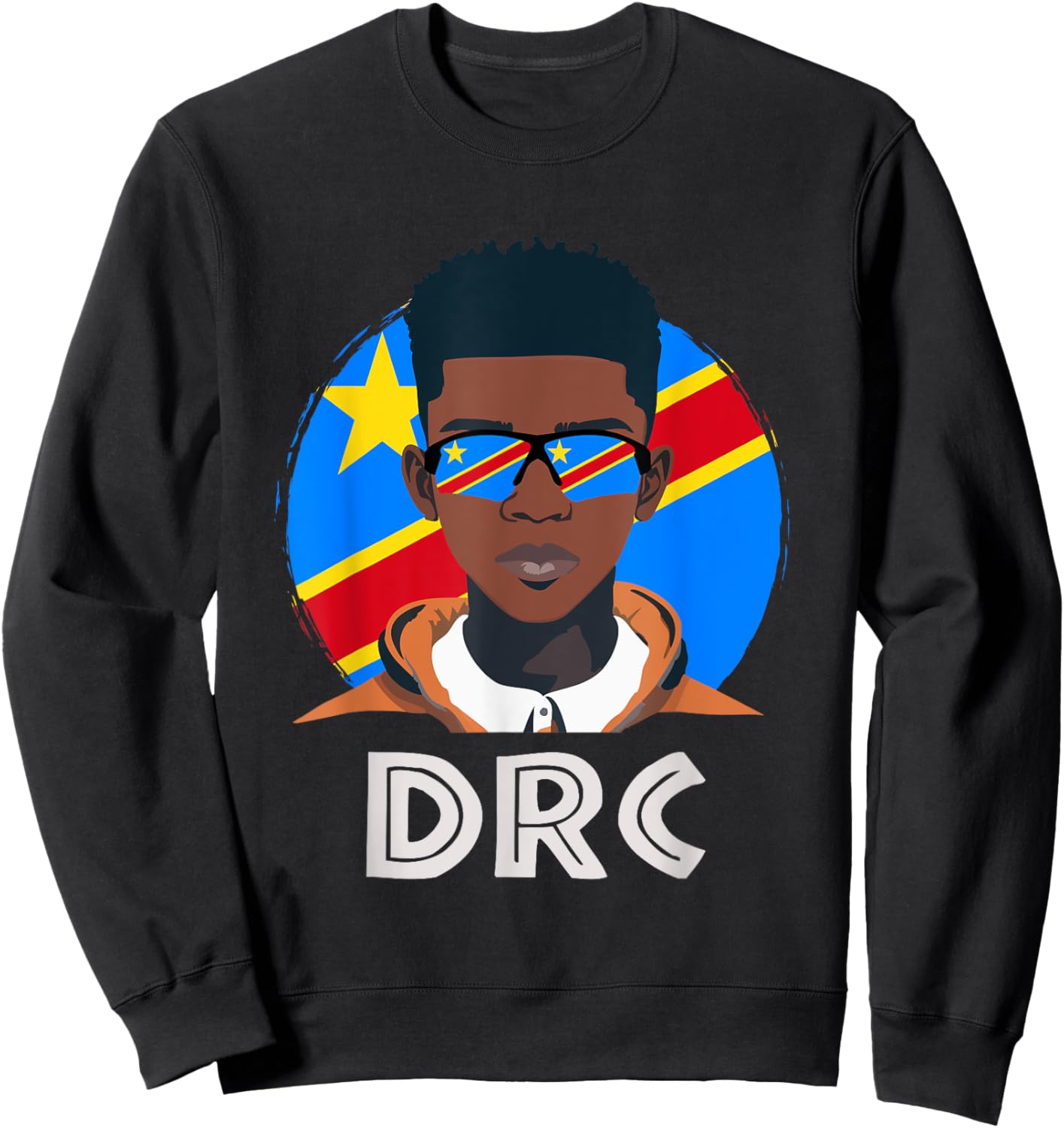 DRC, Congolese Flag, DR Congo Boy, African Boy, Congolese Sweatshirt - Sweatshirt | Black