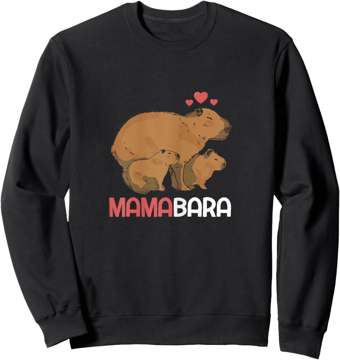 Mama Mambara Funny Capybara Sweatshirt - Sweatshirt | Black